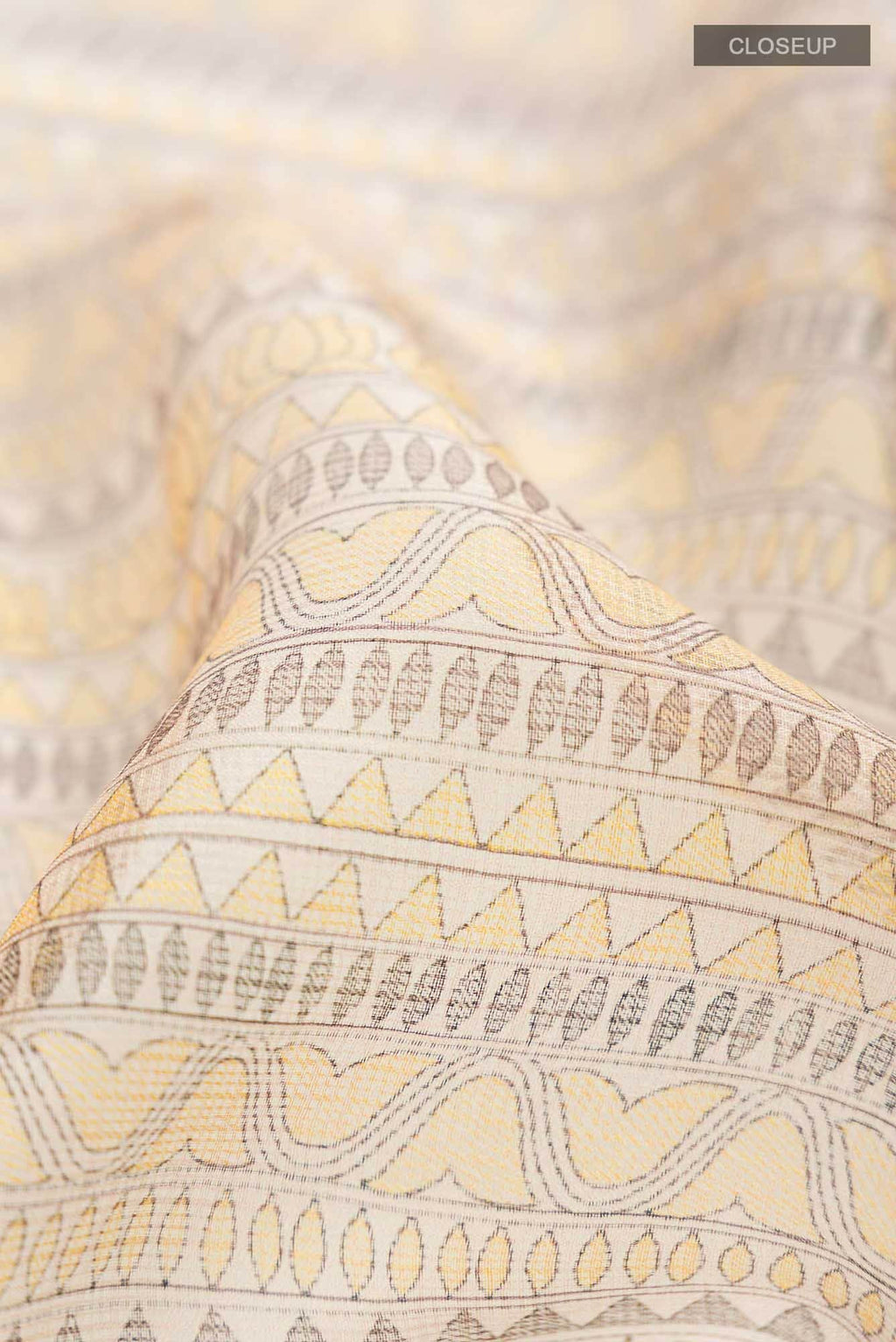 Beige Kota Silk Saree