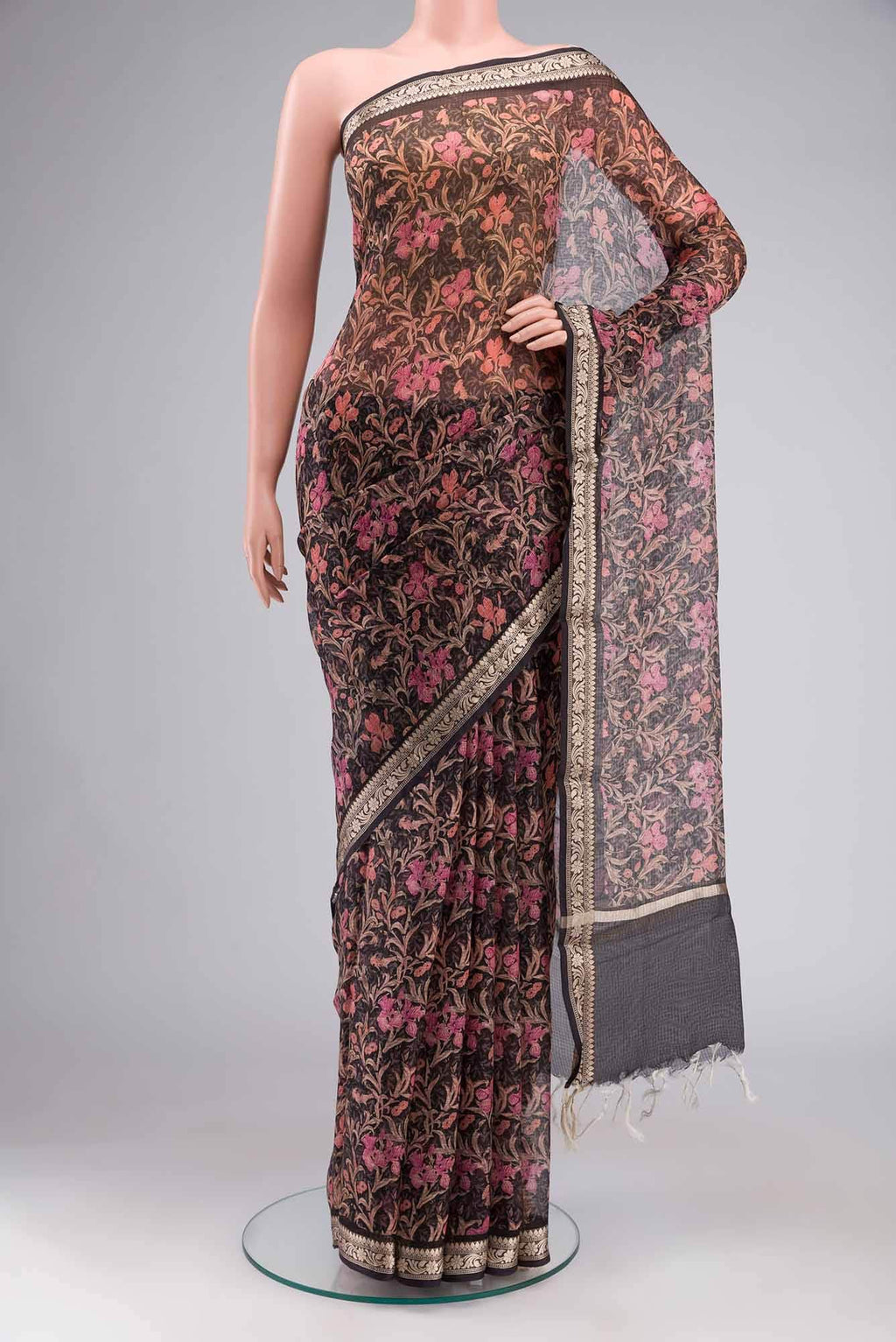 Black Kota Silk Saree