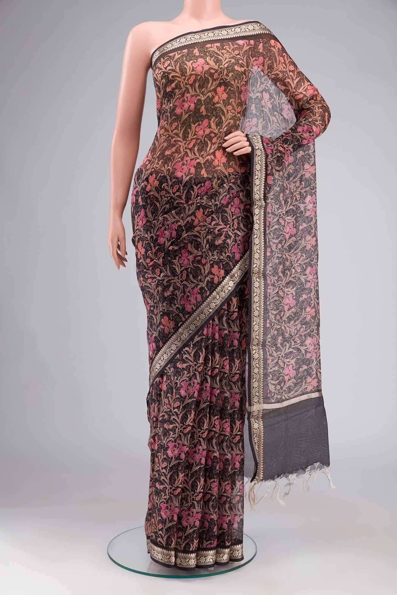 Black Kota Silk Saree