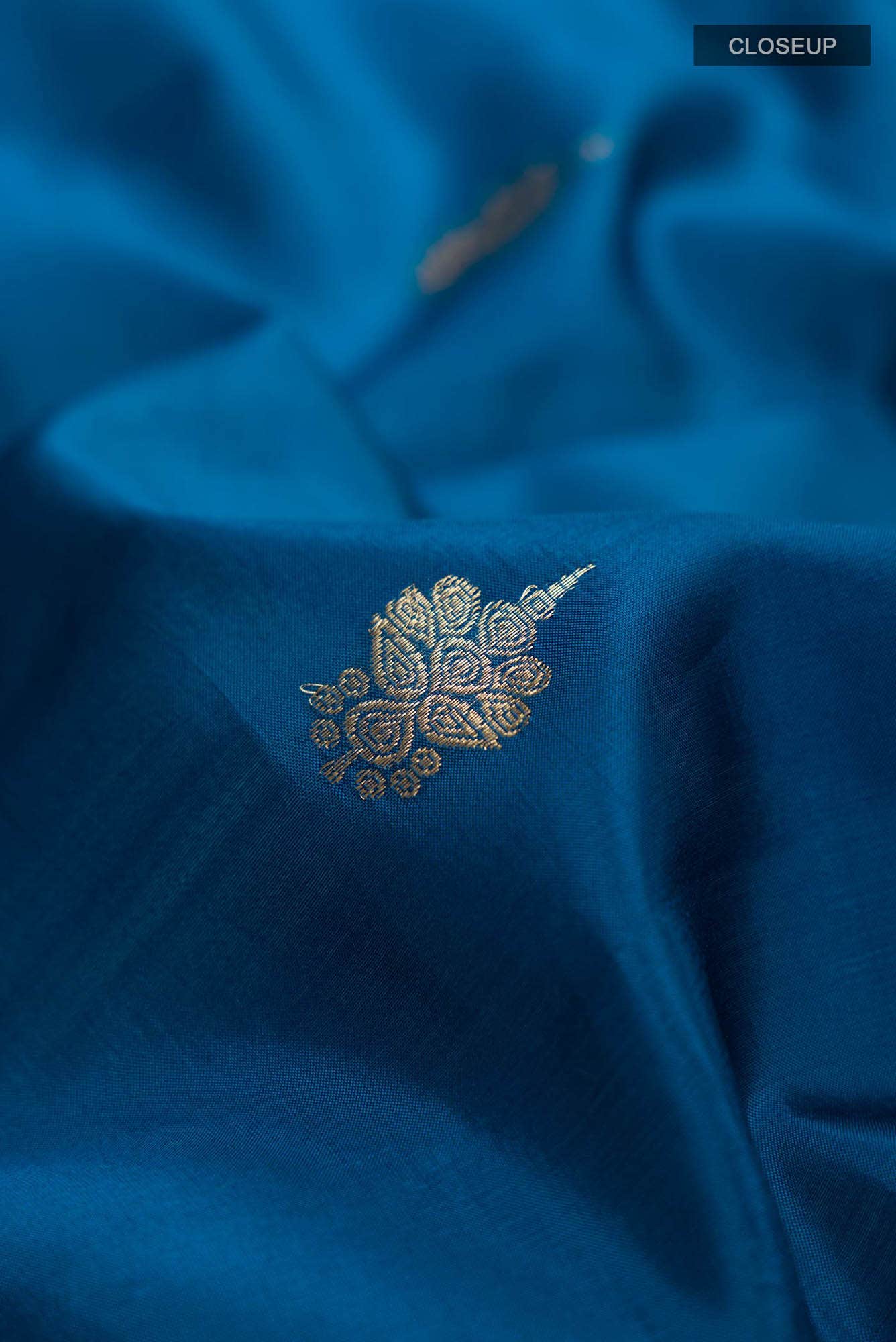 Blue Banarasi Katan Silk Saree