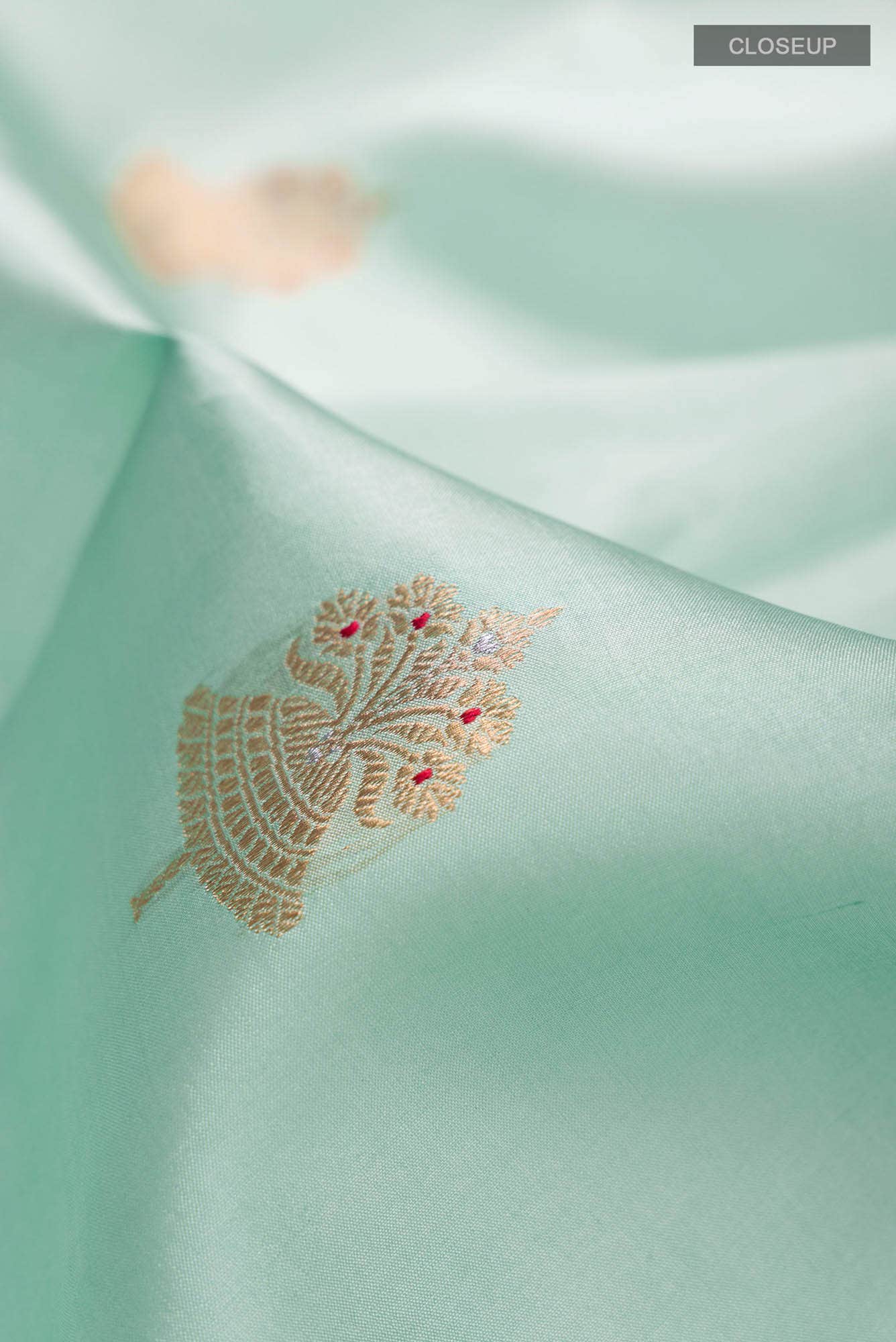 Green Banarasi Katan Silk Saree