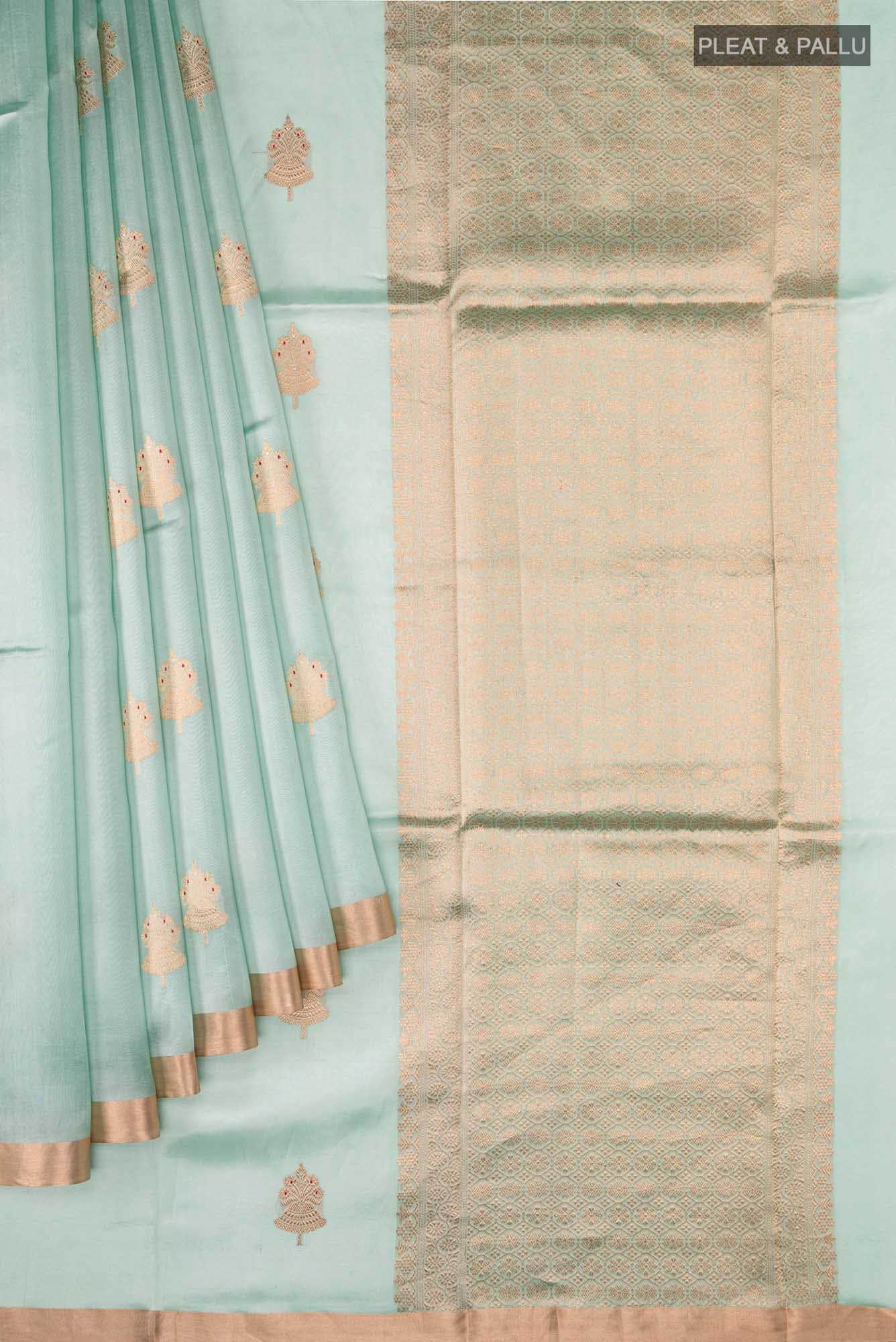 Green Banarasi Katan Silk Saree