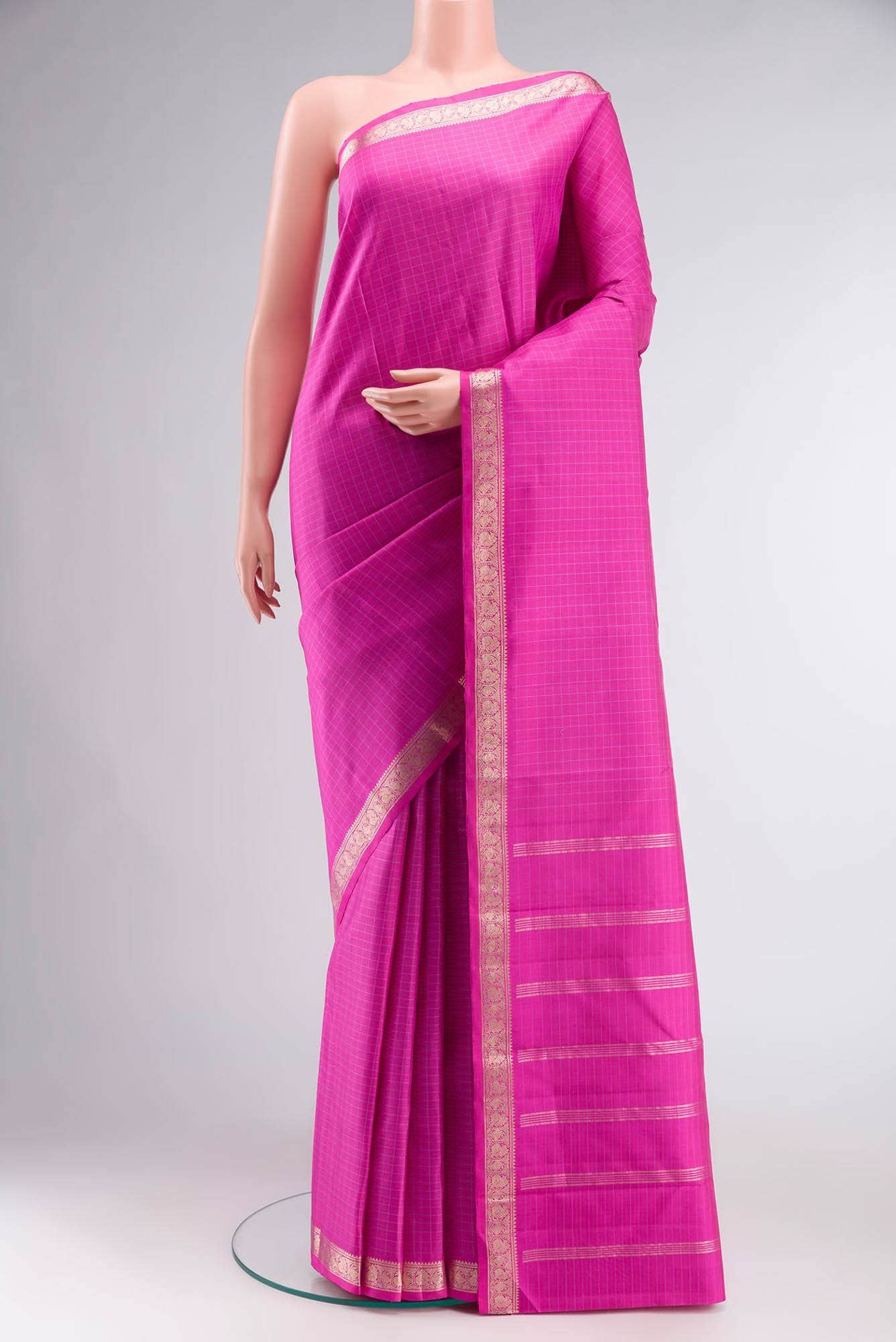 Pink Kanchipuram Silk Saree