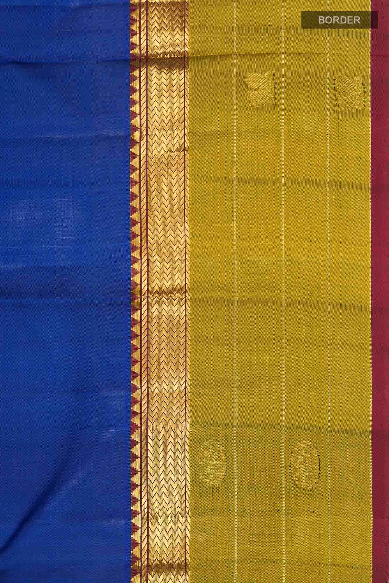 Blue Kanchipuram Silk Saree