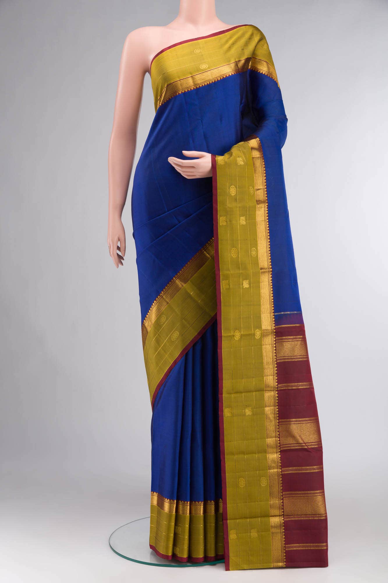 Blue Kanchipuram Silk Saree