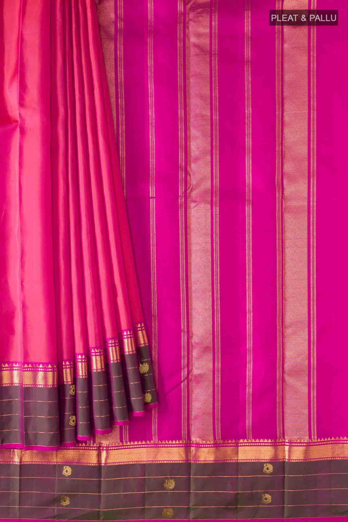 Pink Kanchipuram Silk Saree