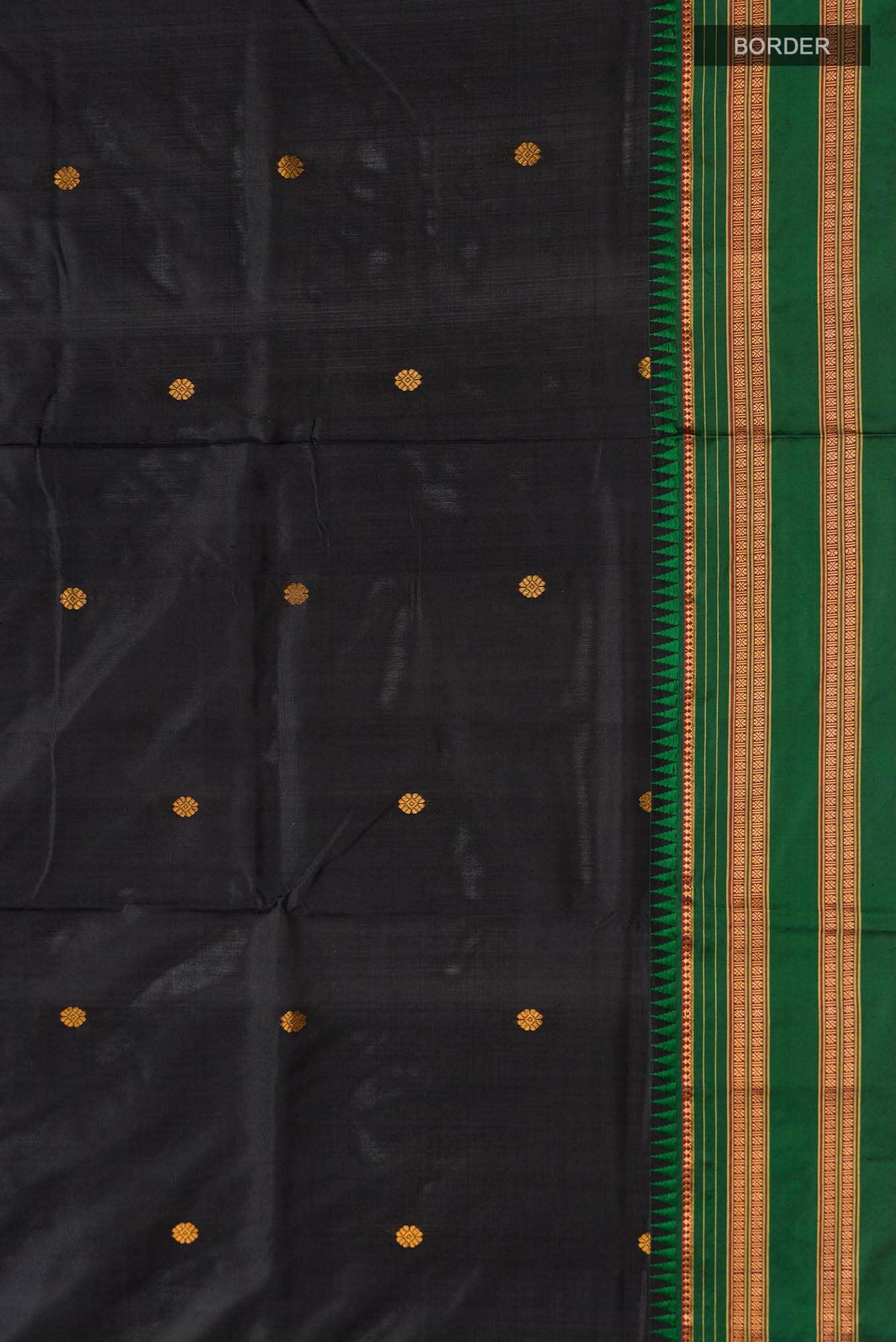 Black Narayanpet Silk Saree
