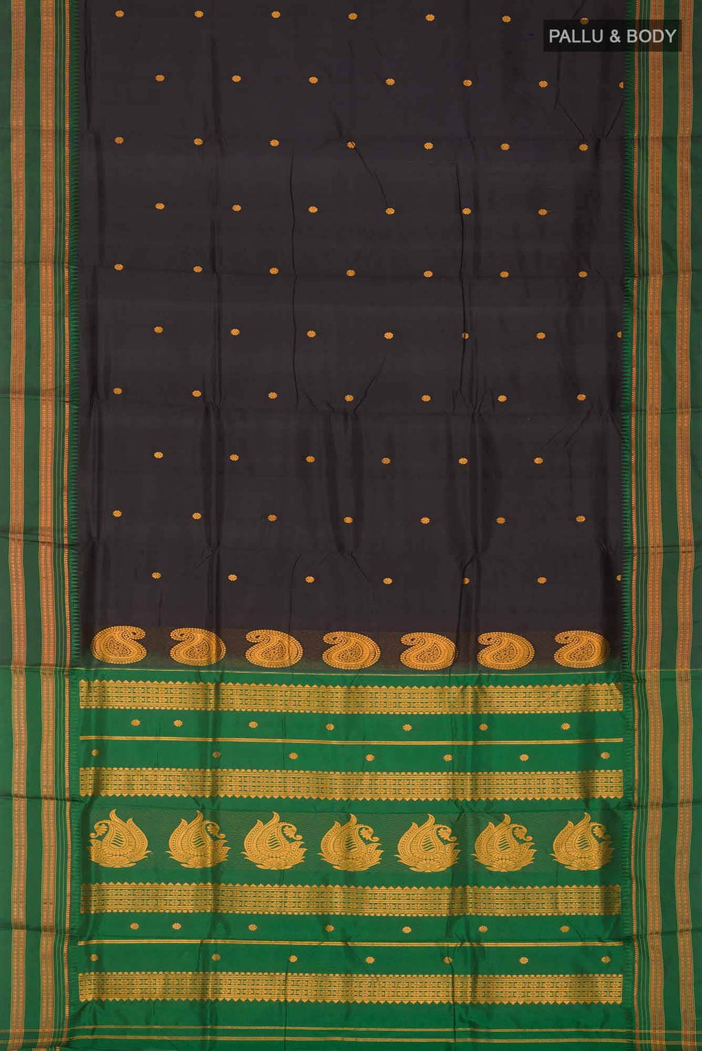 Black Narayanpet Silk Saree