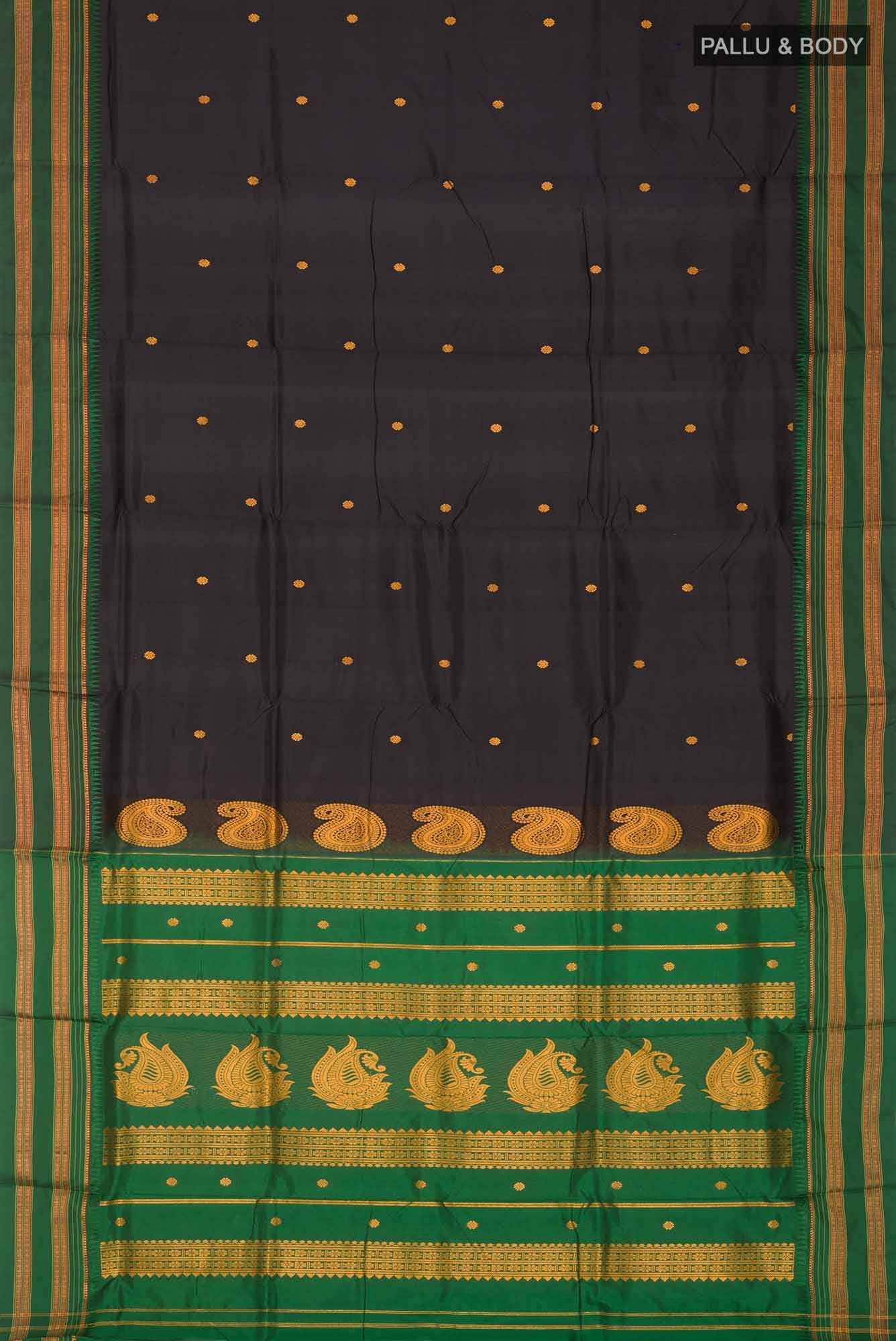 Black Narayanpet Silk Saree