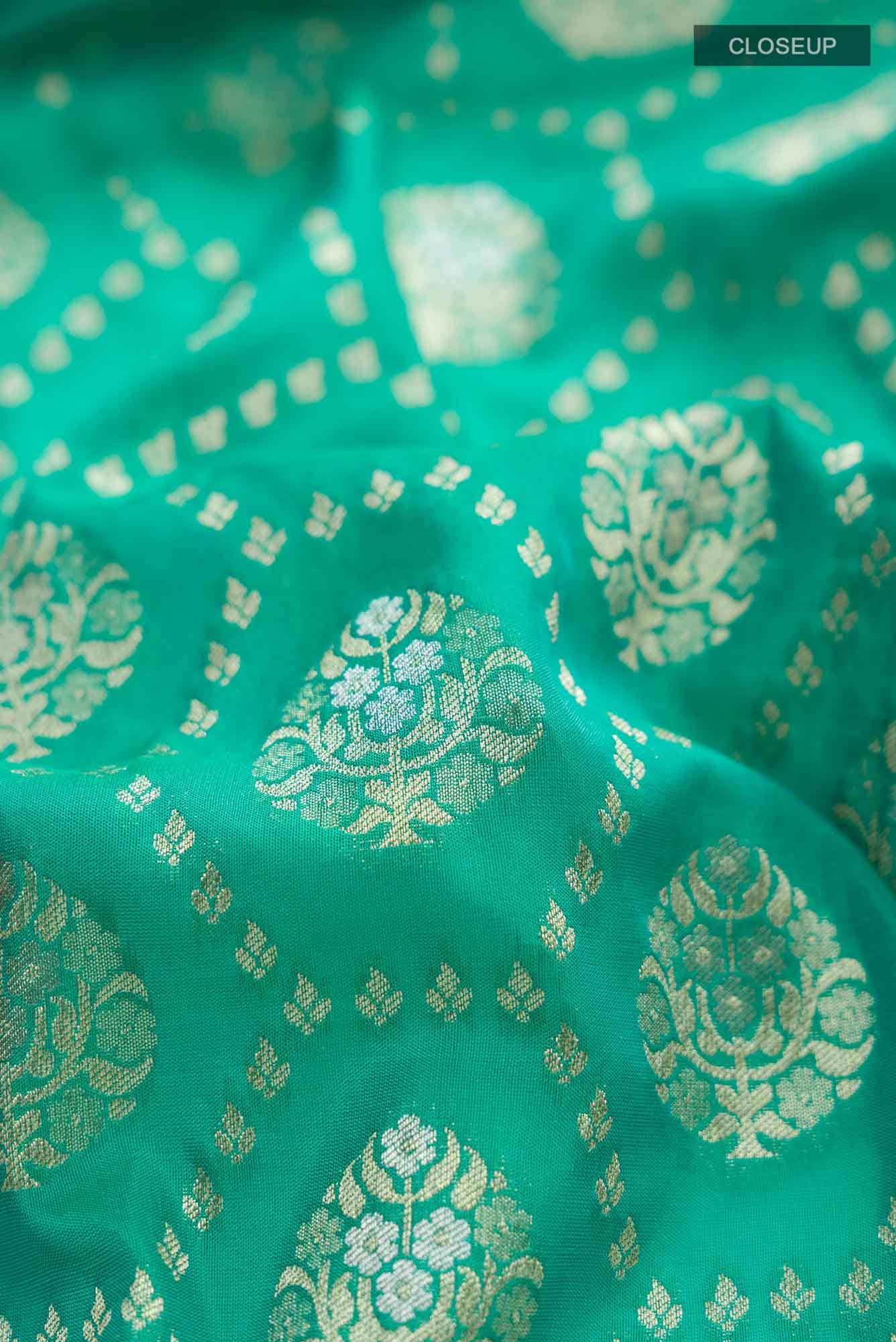 Green Banarasi Silk Saree