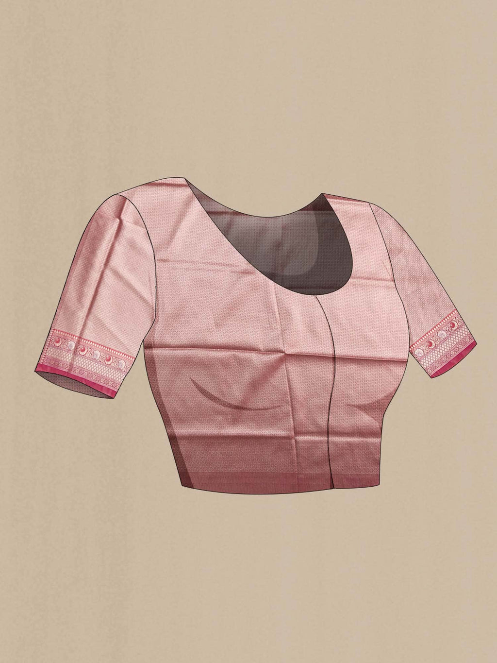 Dark Pink Banarasi Silk Saree