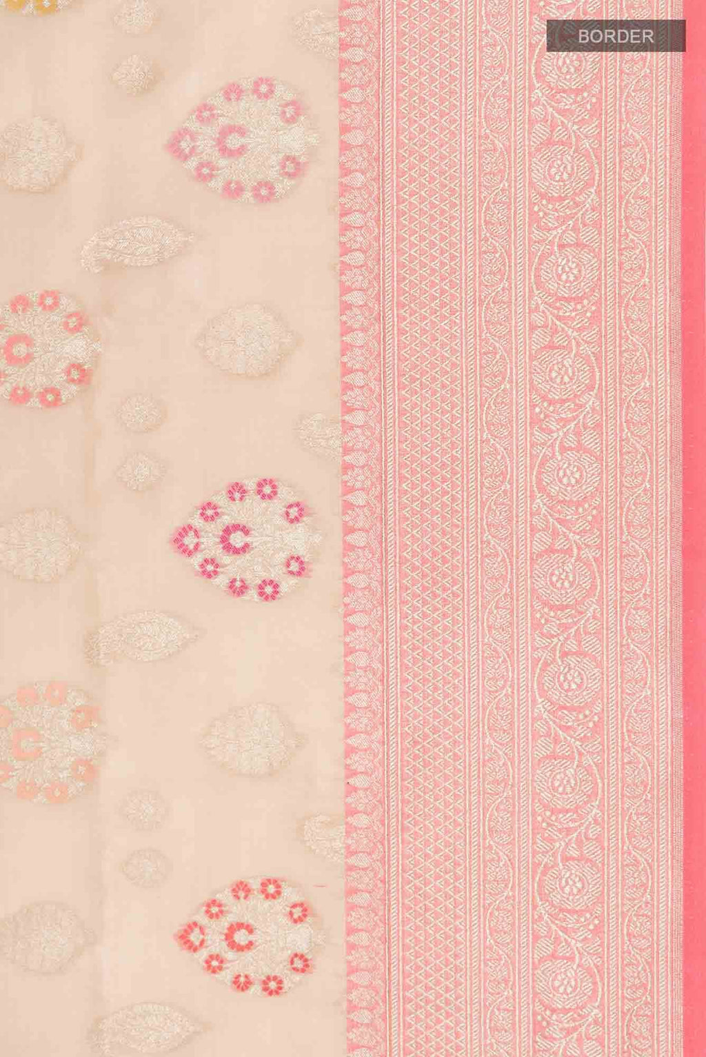 Beige Banarasi Silk Saree