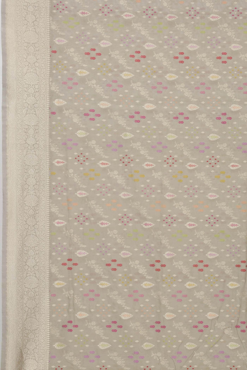 Beige Banarasi Silk Saree