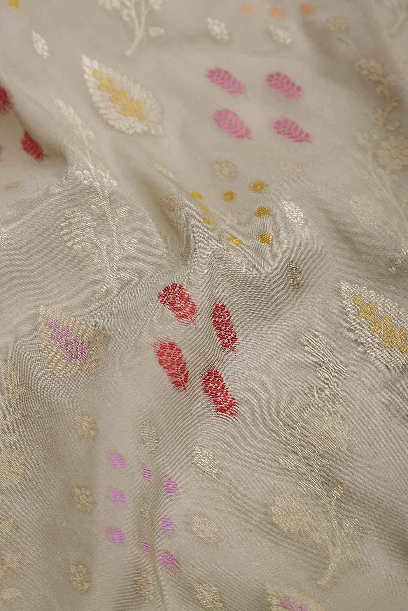Beige Banarasi Silk Saree