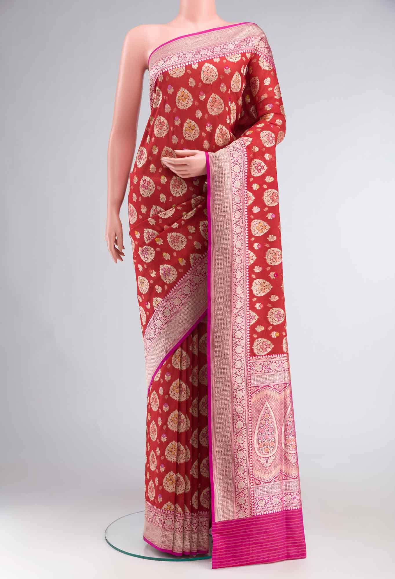 Red Banarasi Silk Saree