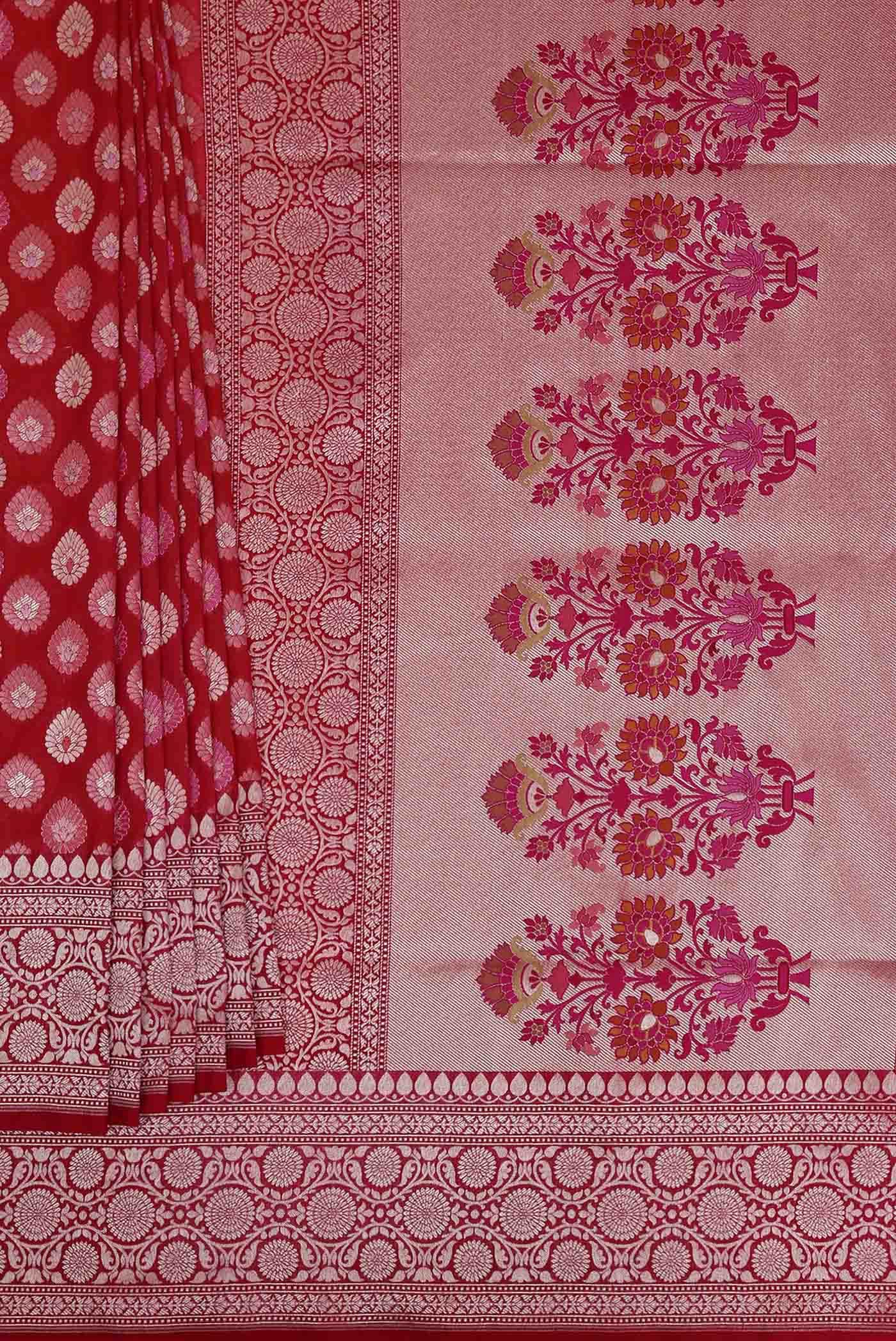Pink Banarasi Silk Saree