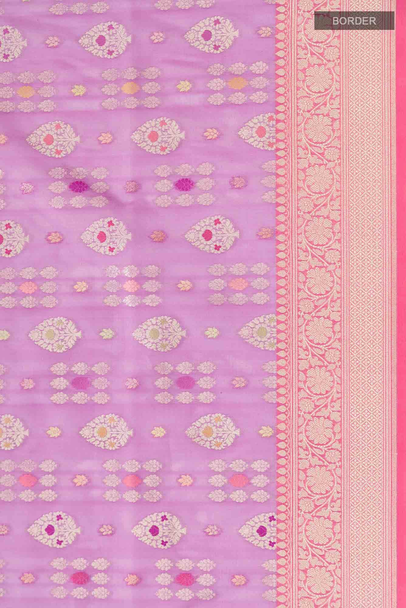 Pink Banarasi Silk Saree