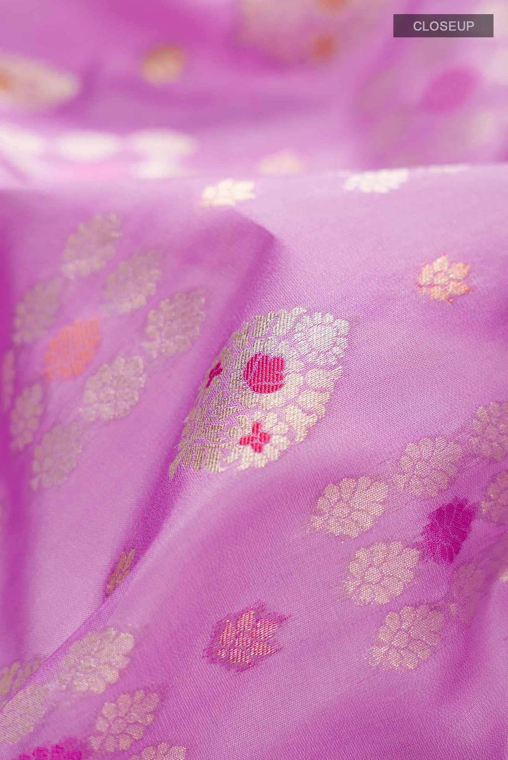 Pink Banarasi Silk Saree