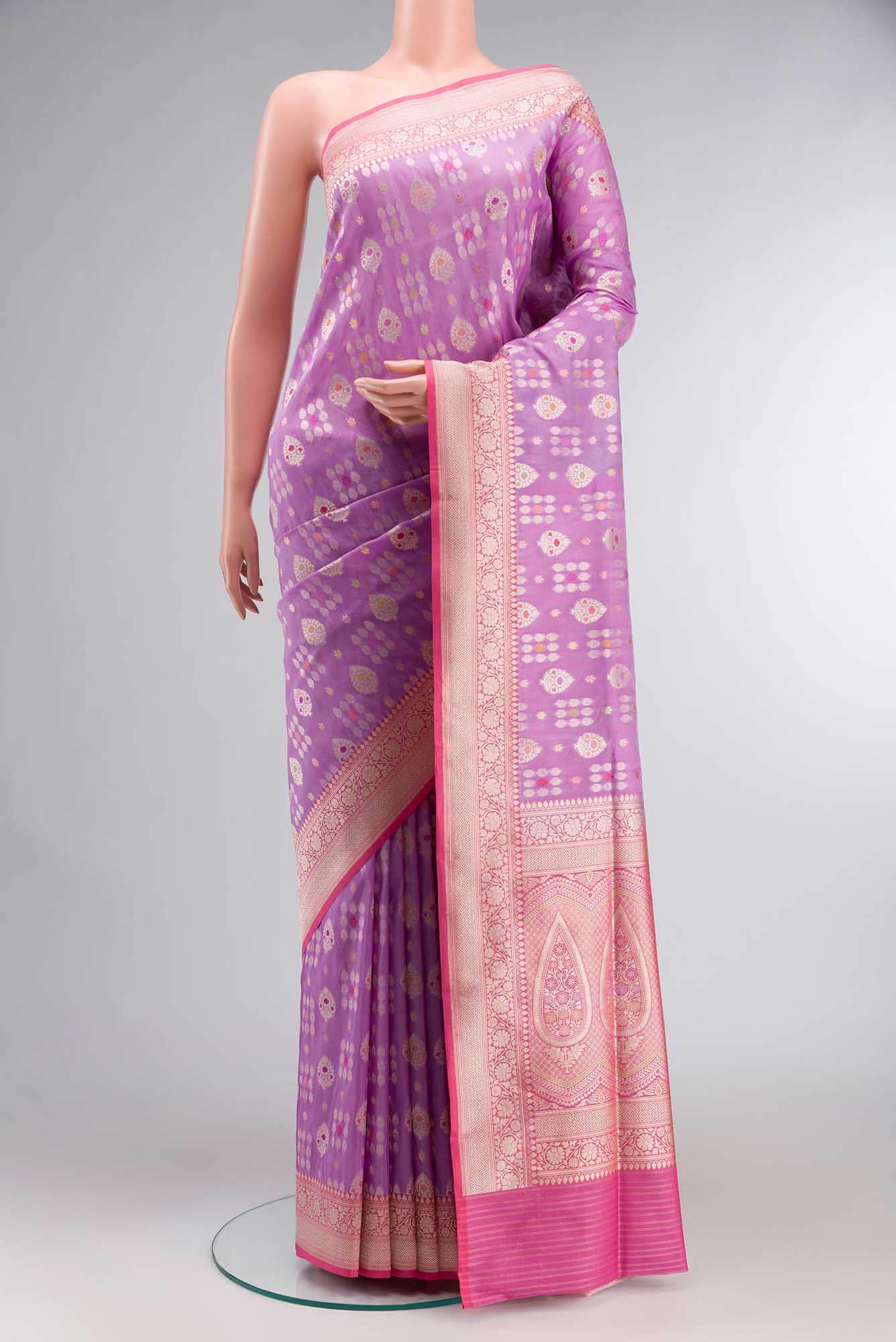Pink Banarasi Silk Saree