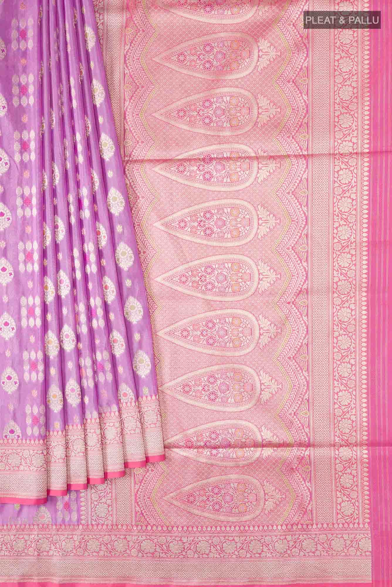 Pink Banarasi Silk Saree