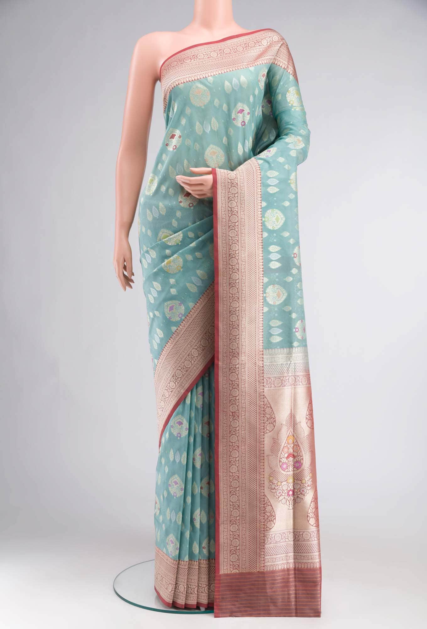Green Banarasi Silk Saree
