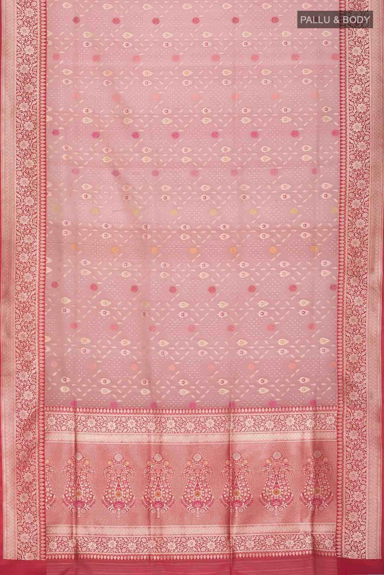 Mauve Banarasi Silk Saree