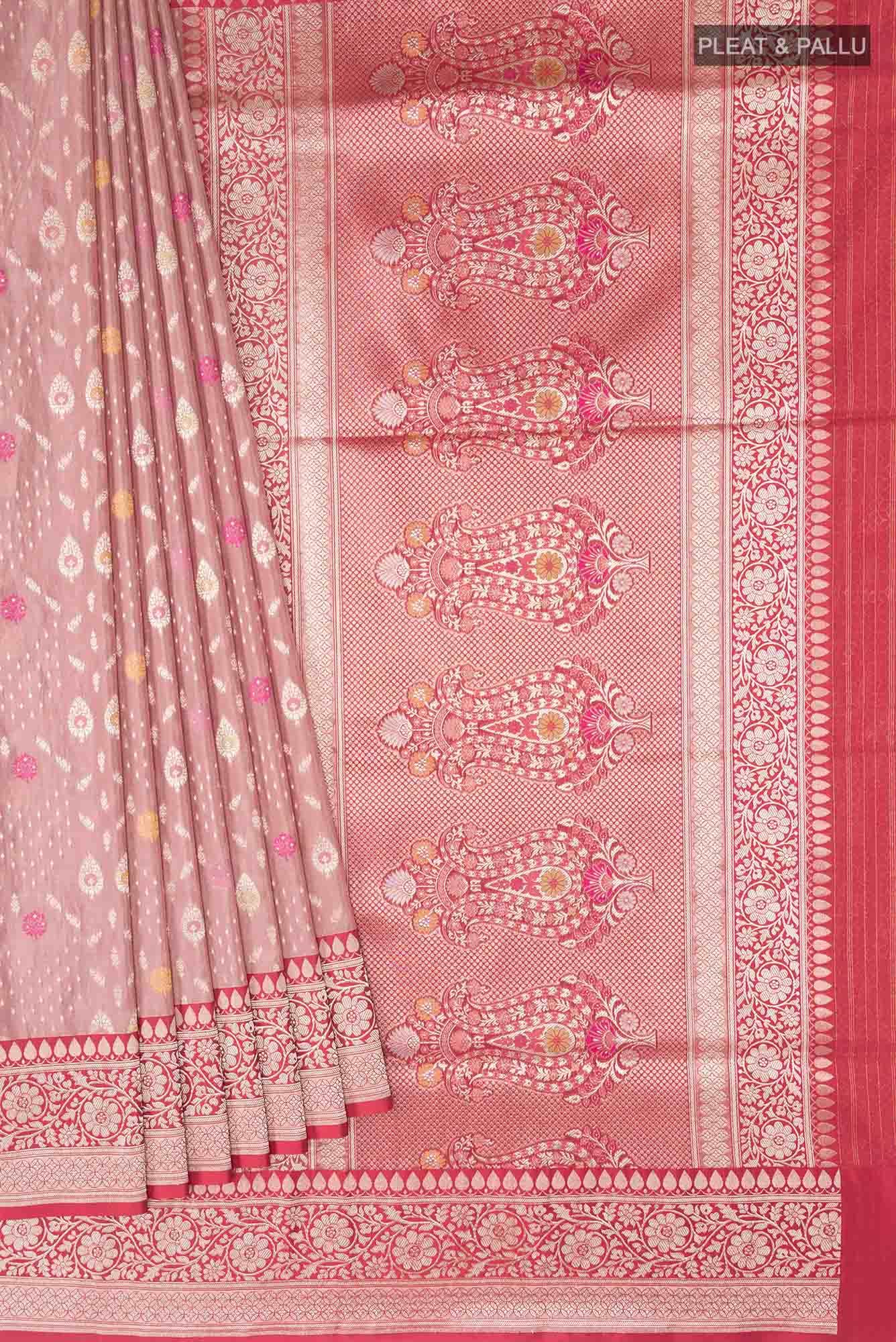 Mauve Banarasi Silk Saree