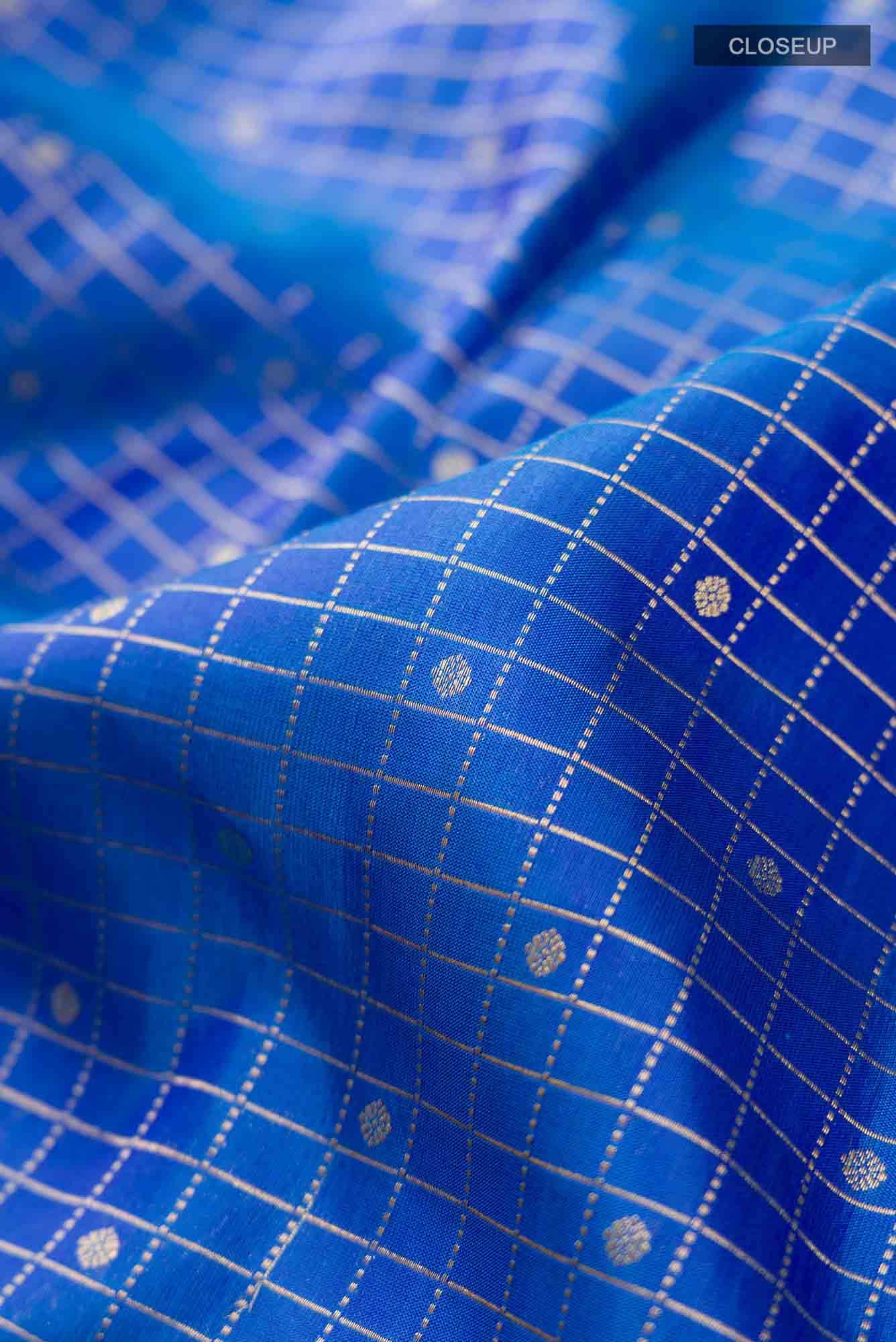 Blue Kanchipuram Silk Saree