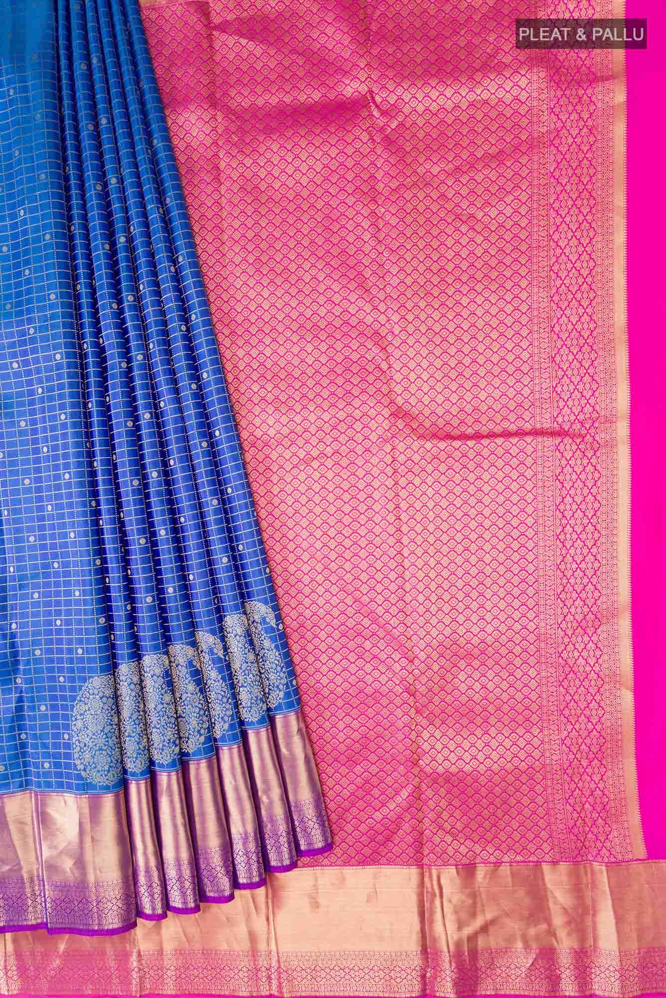 Blue Kanchipuram Silk Saree
