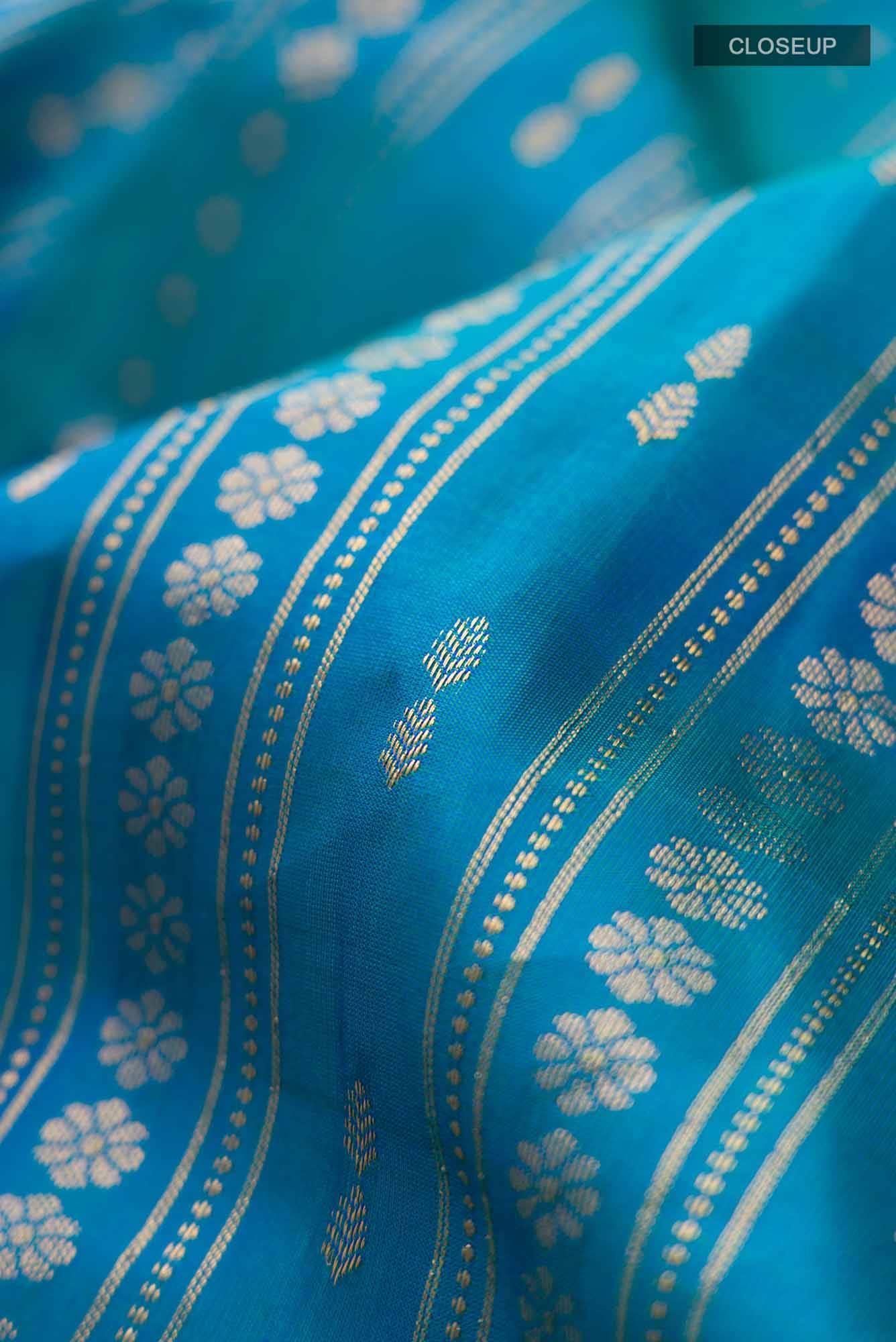 Blue Kanchipuram Silk Saree