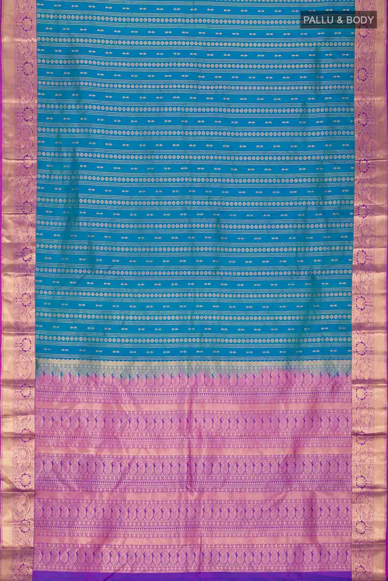 Blue Kanchipuram Silk Saree