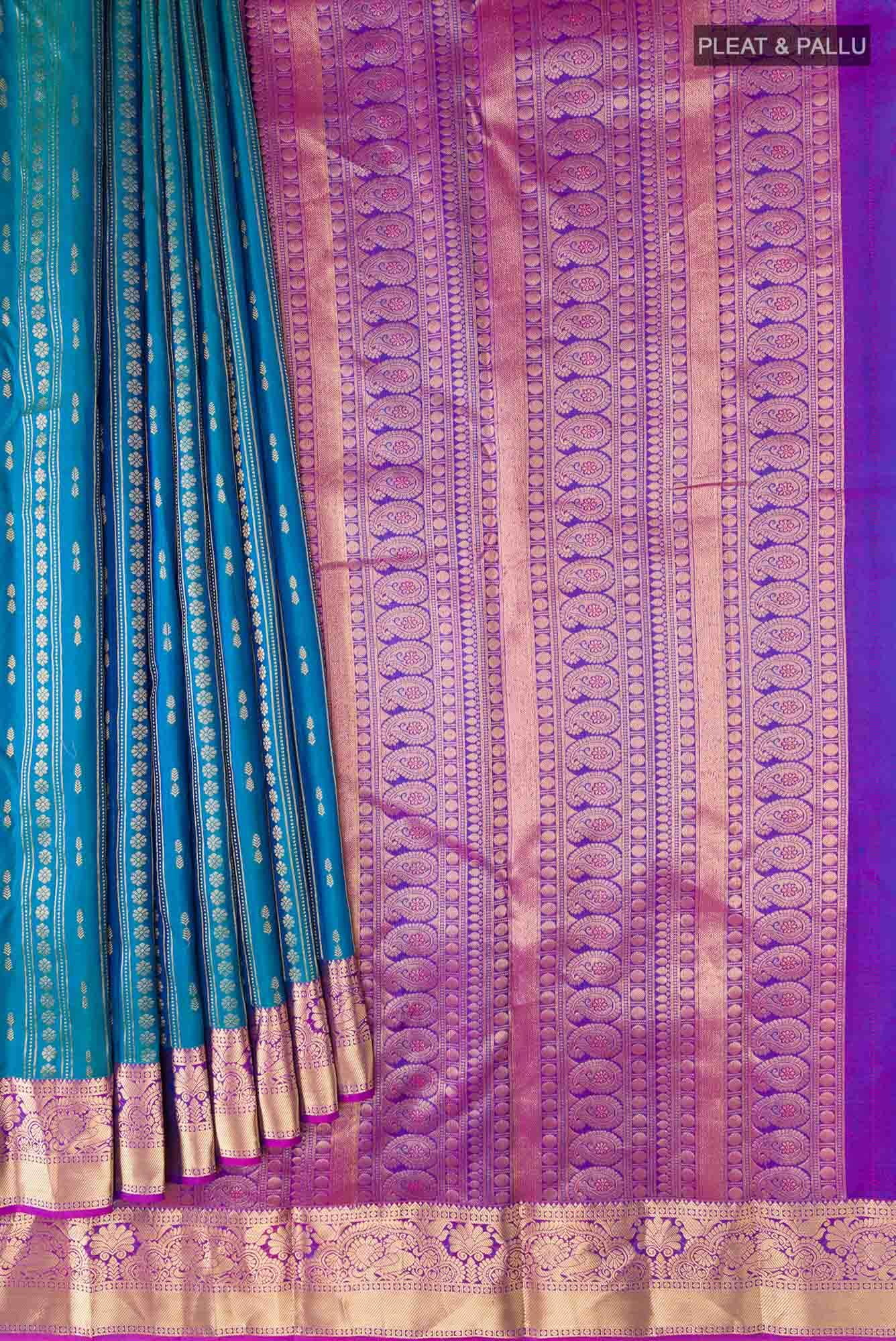Blue Kanchipuram Silk Saree