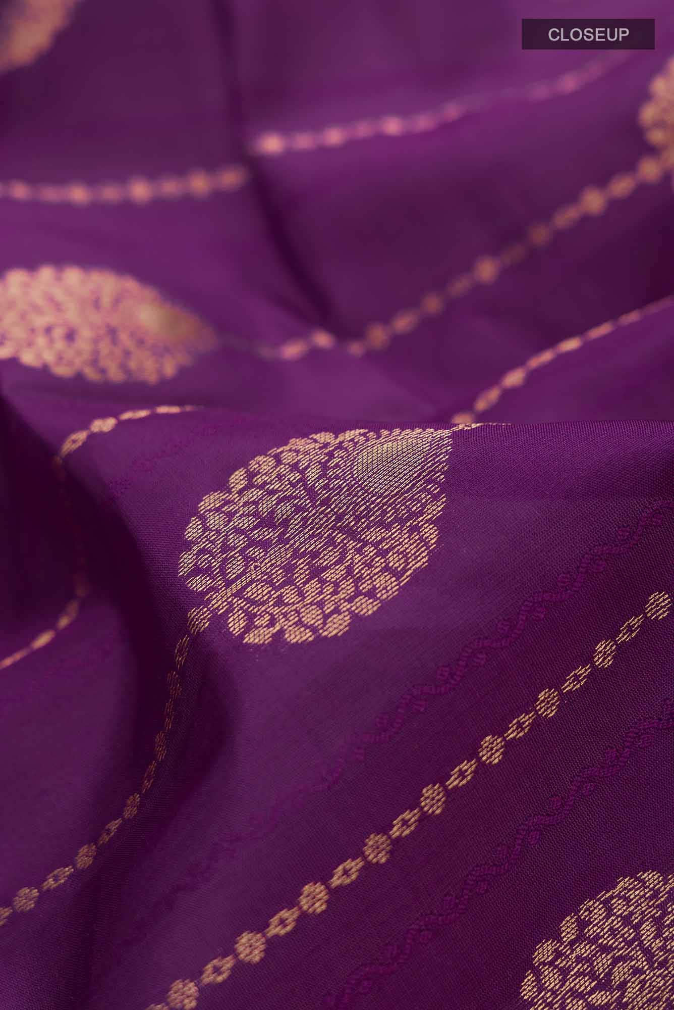 Purple Kanchipuram Silk Saree