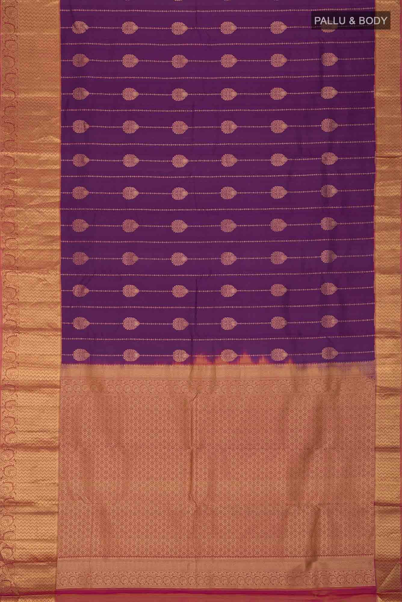 Purple Kanchipuram Silk Saree
