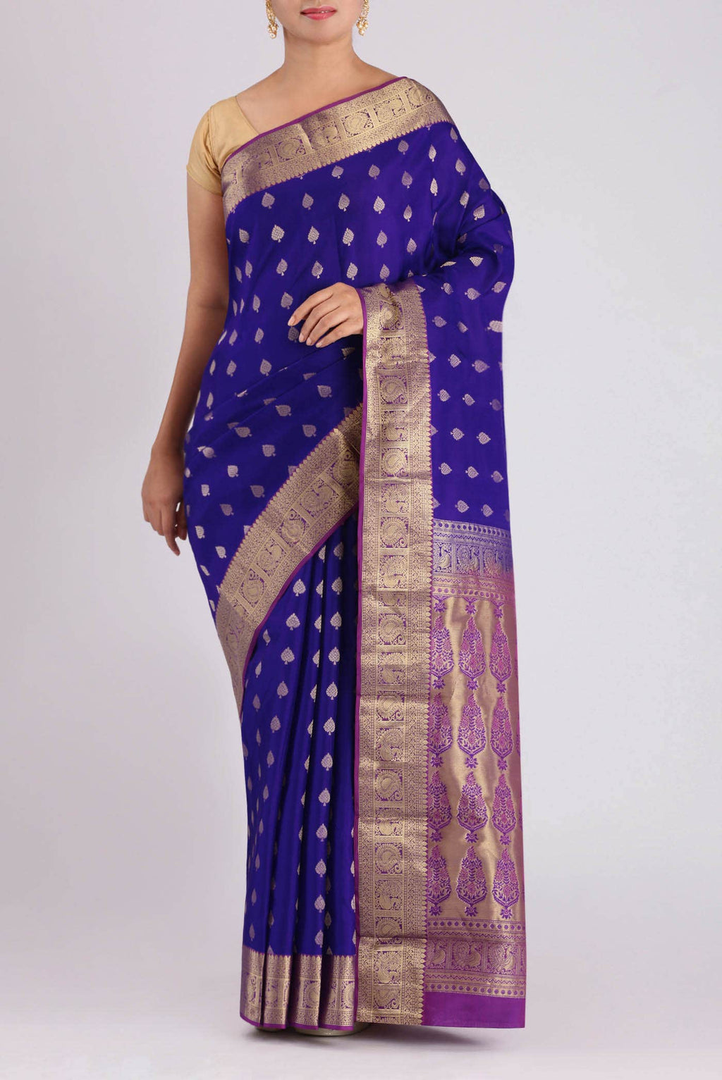 Blue Kanchipuram Silk Saree