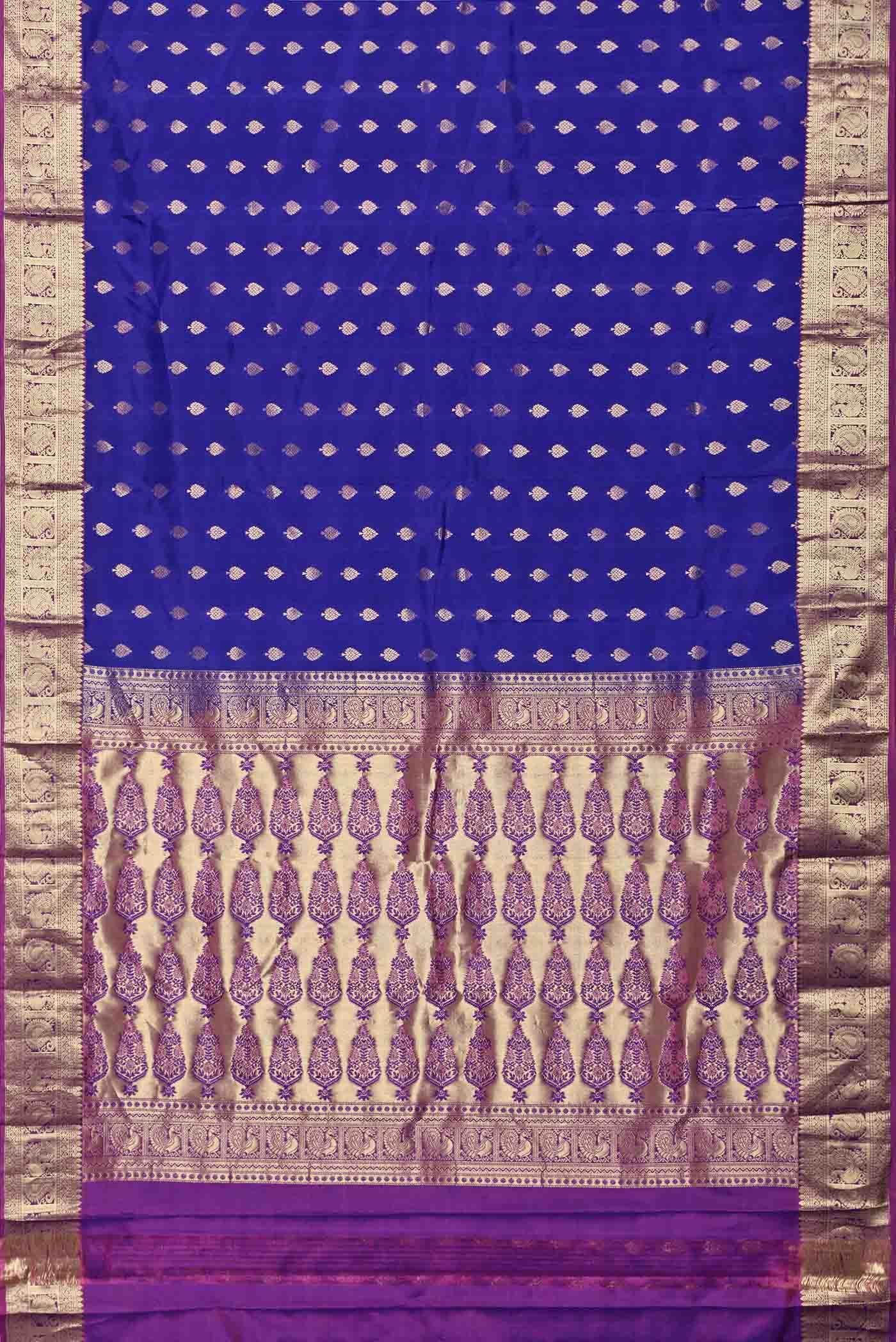 Blue Kanchipuram Silk Saree