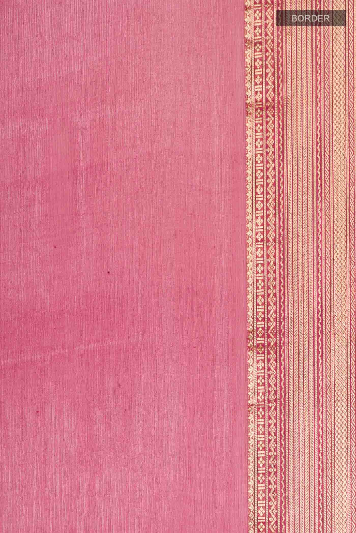 Pink Mysore Chiffon Saree