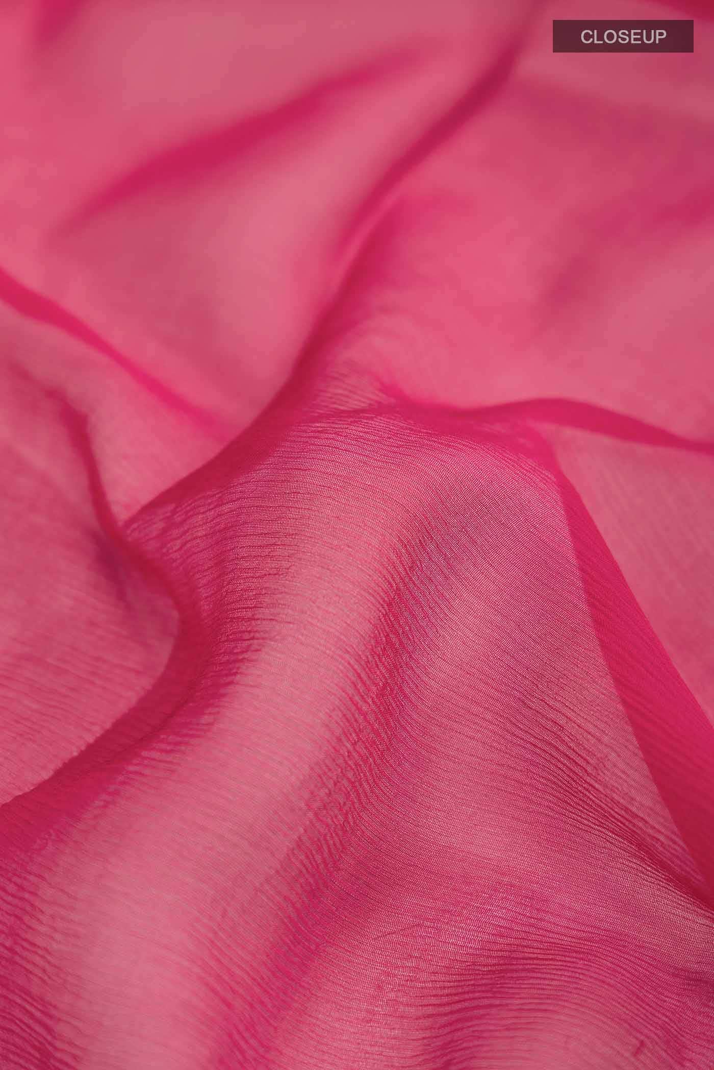 Pink Mysore Chiffon Saree