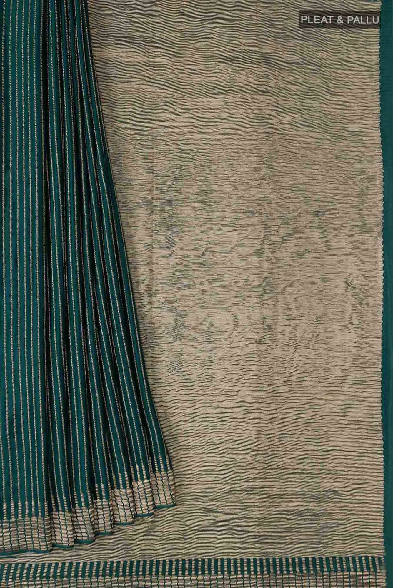 Green Mysore Crepe Saree