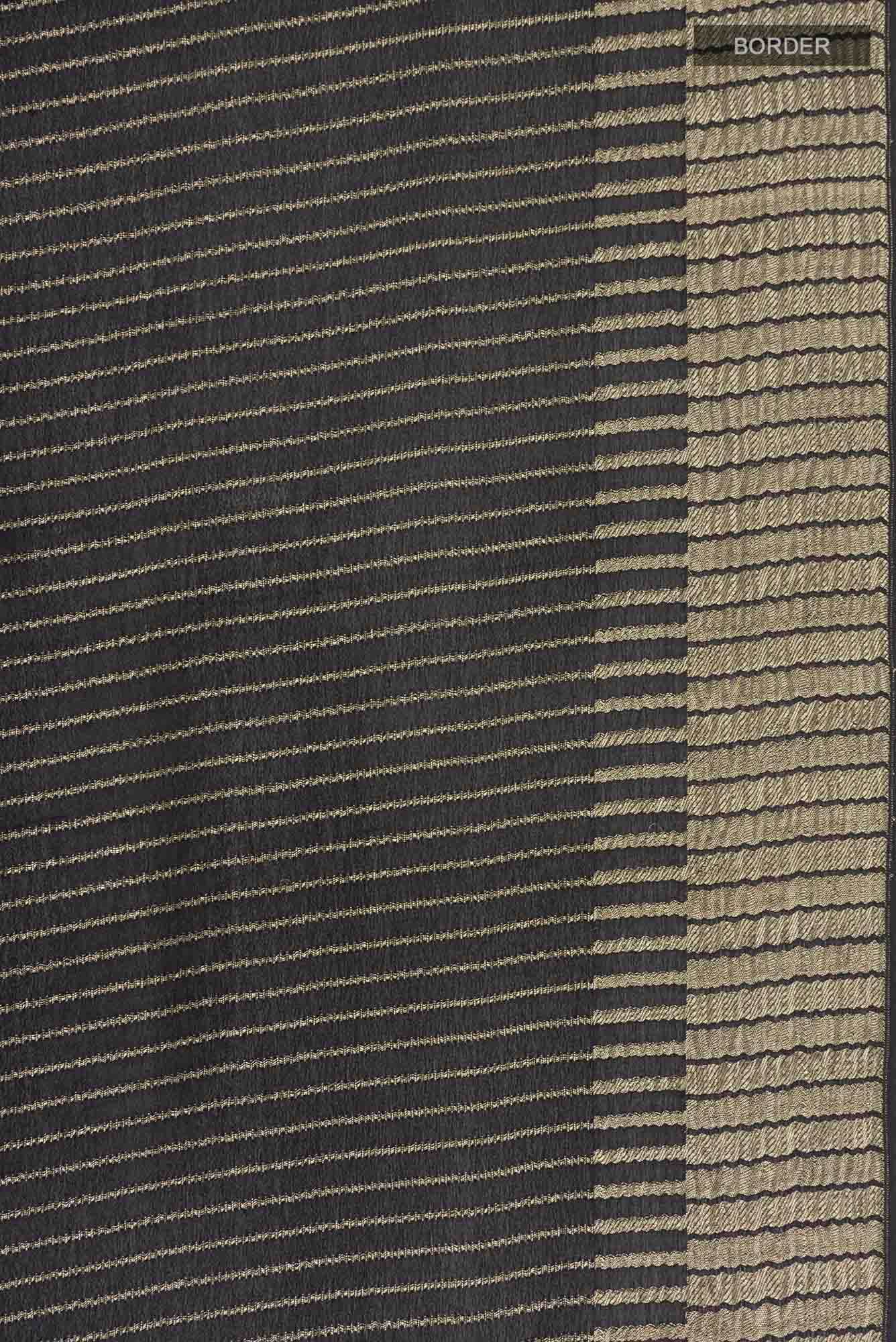 Black Mysore Crepe Saree