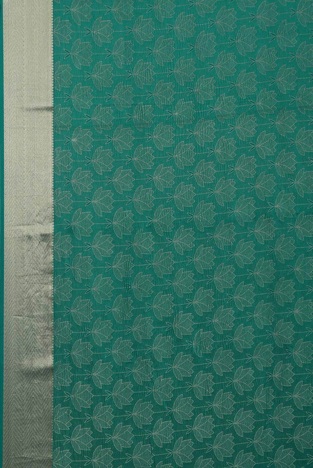 Green Mysore Crepe Saree