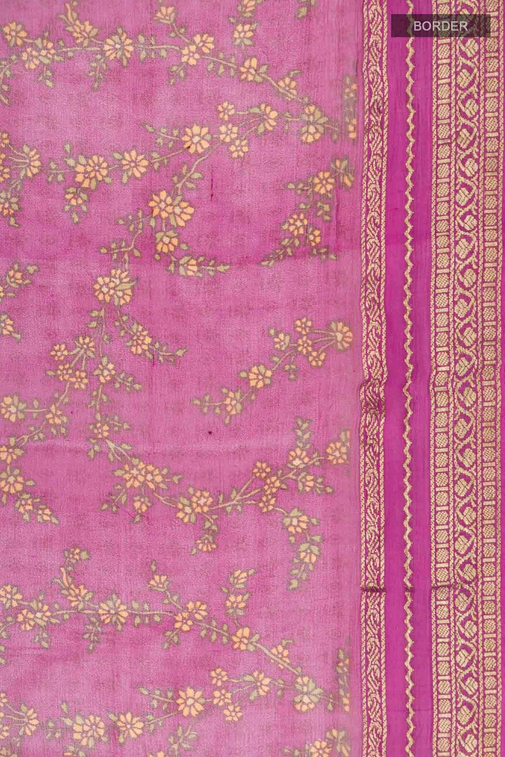 Dark Pink Mysore Chiffon Saree
