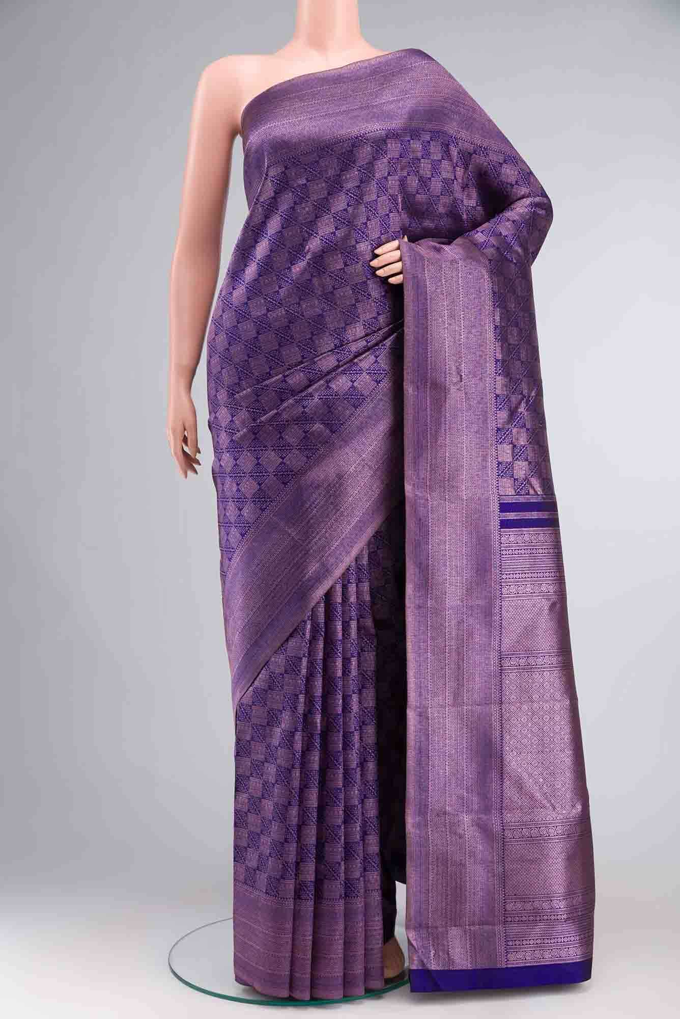 Blue Kanchipuram Silk Saree