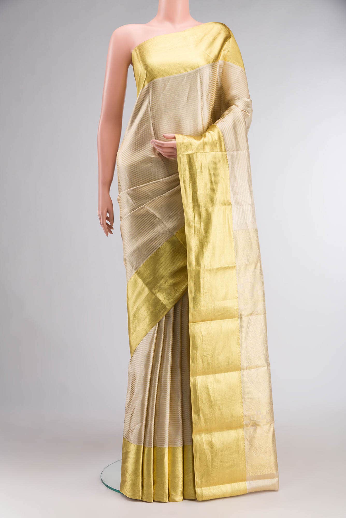 Gold Kanchipuram Tissue Silk Saree