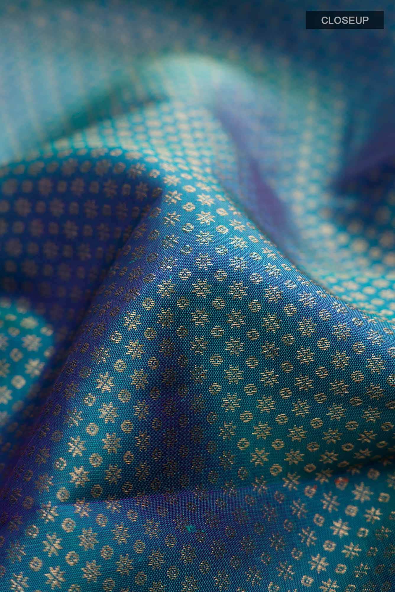 Blue Kanchipuram Silk Saree