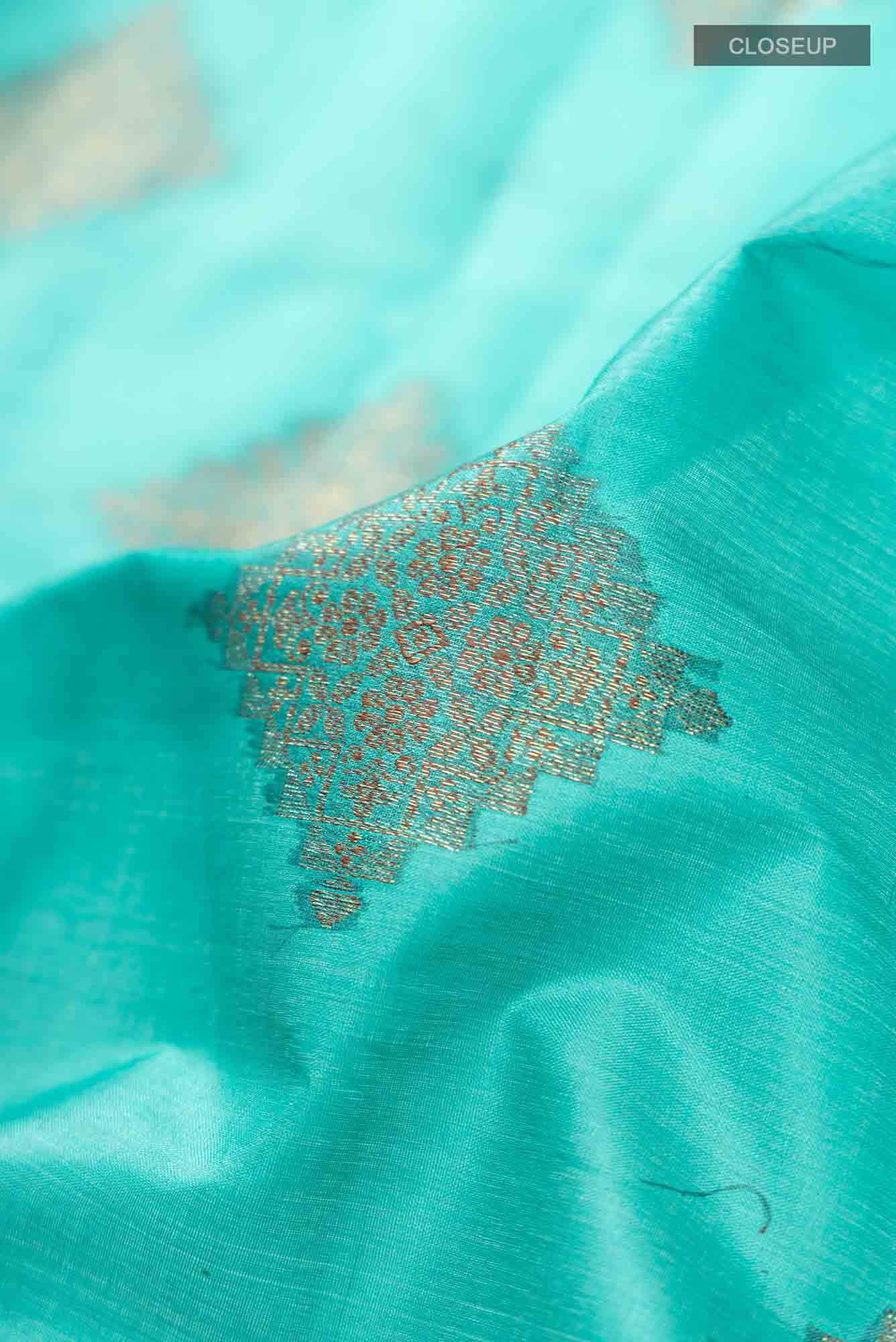 Green Banarasi Raw Silk Saree