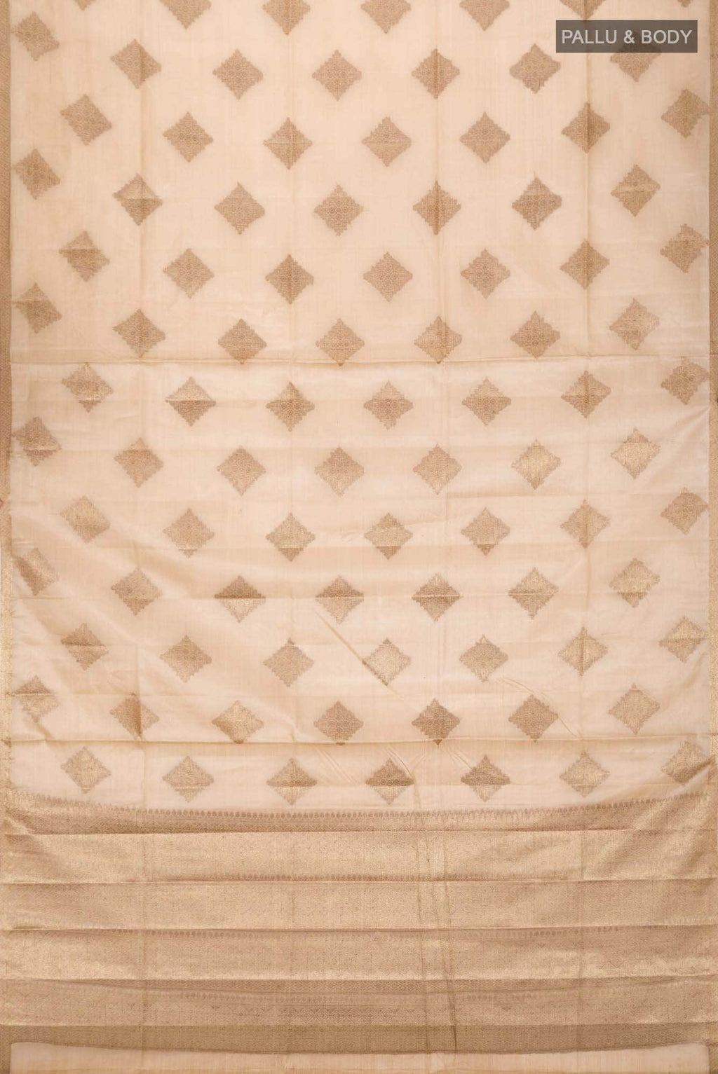 Beige Banarasi Raw Silk Saree
