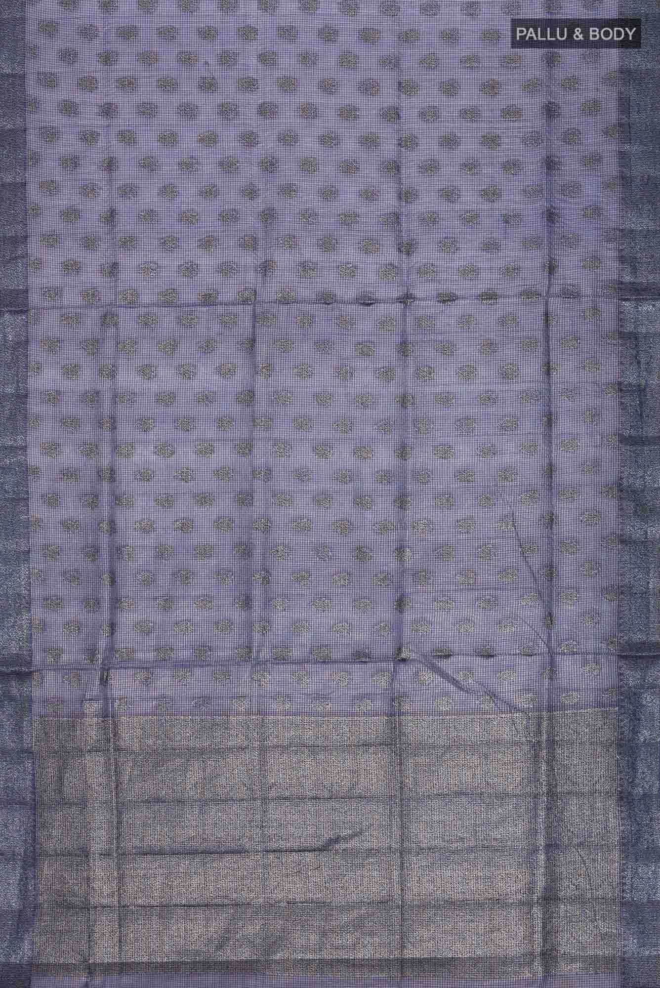 Blue Banarasi Tussar Silk Saree