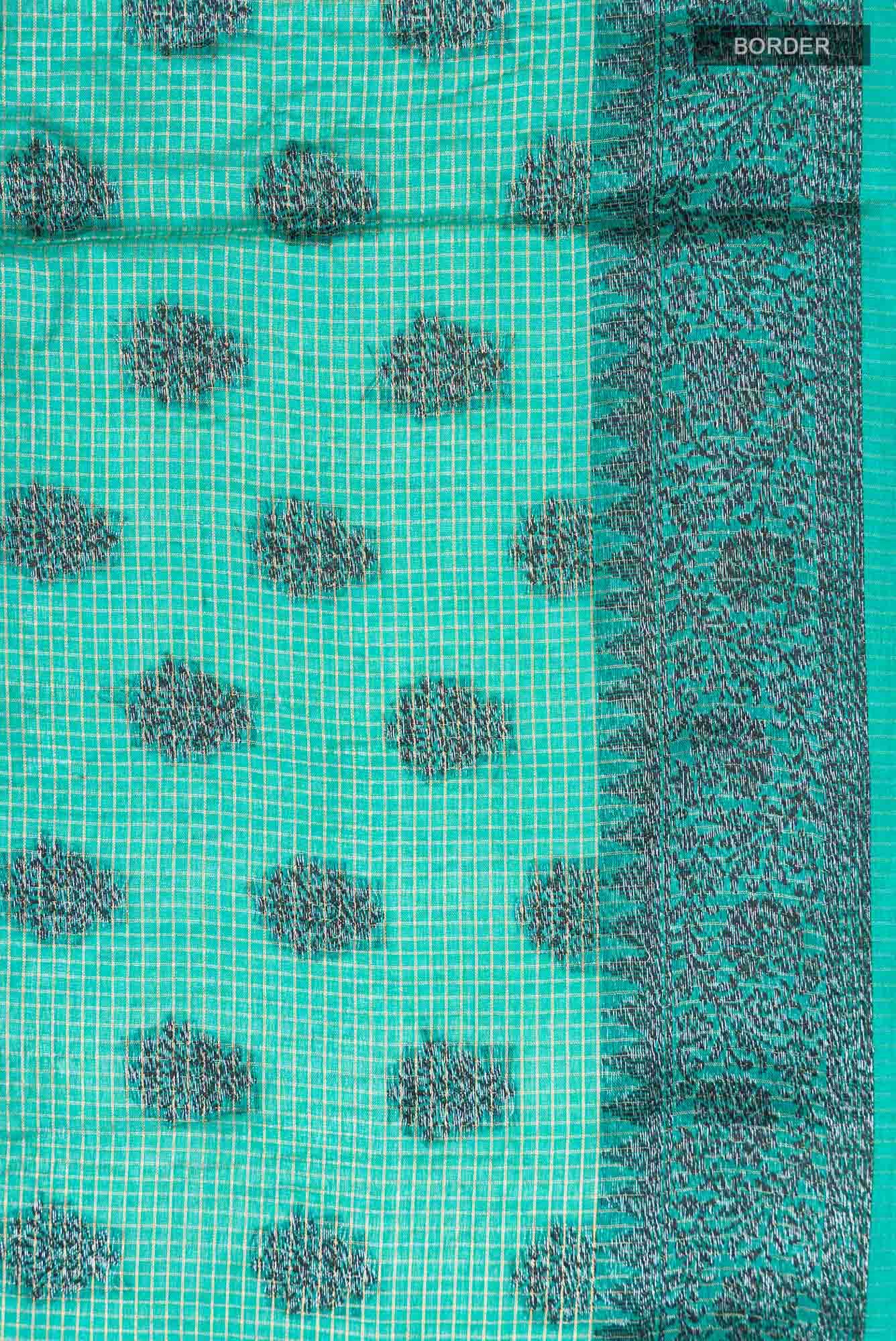 Green Banarasi Tussar Silk Saree