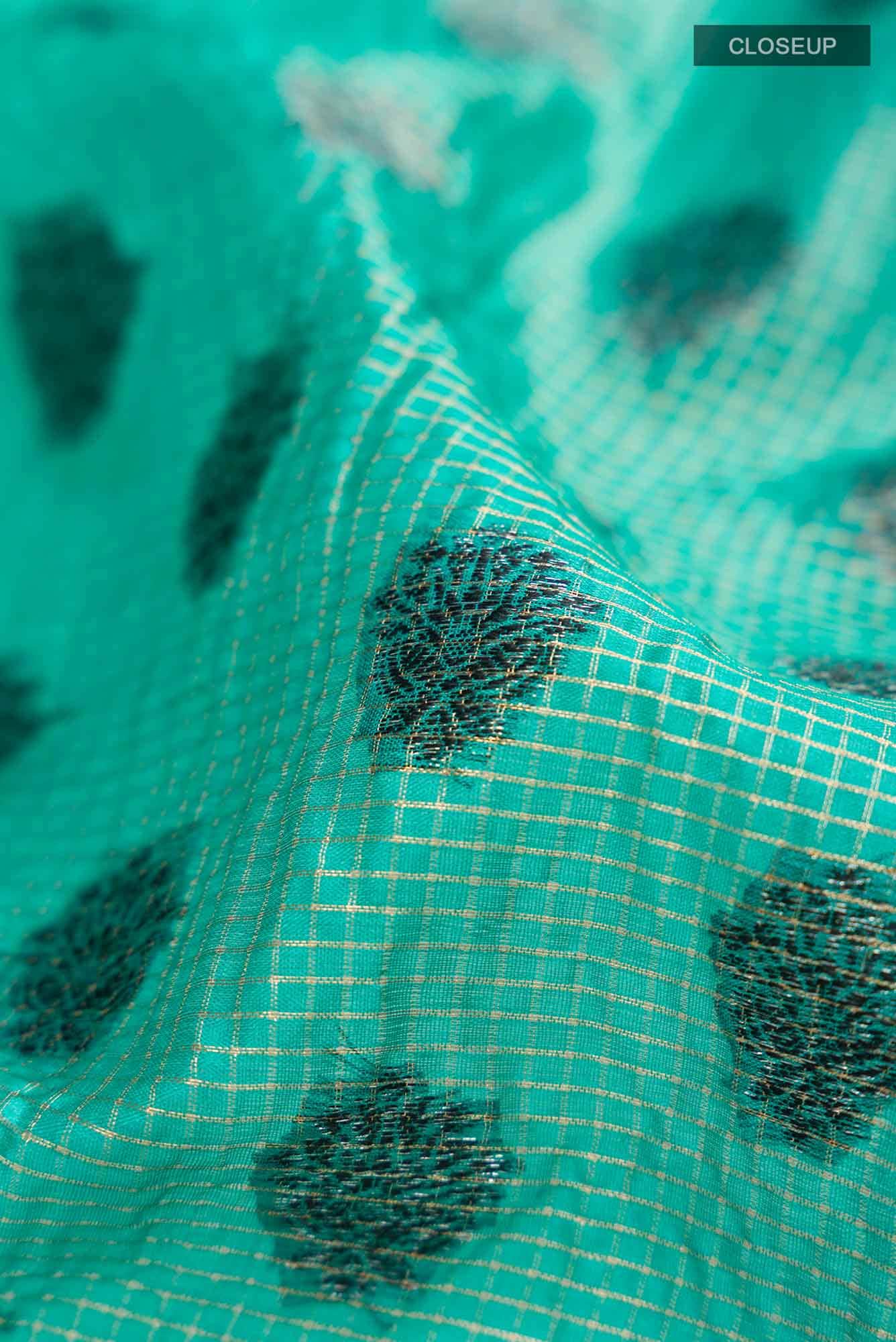 Green Banarasi Tussar Silk Saree